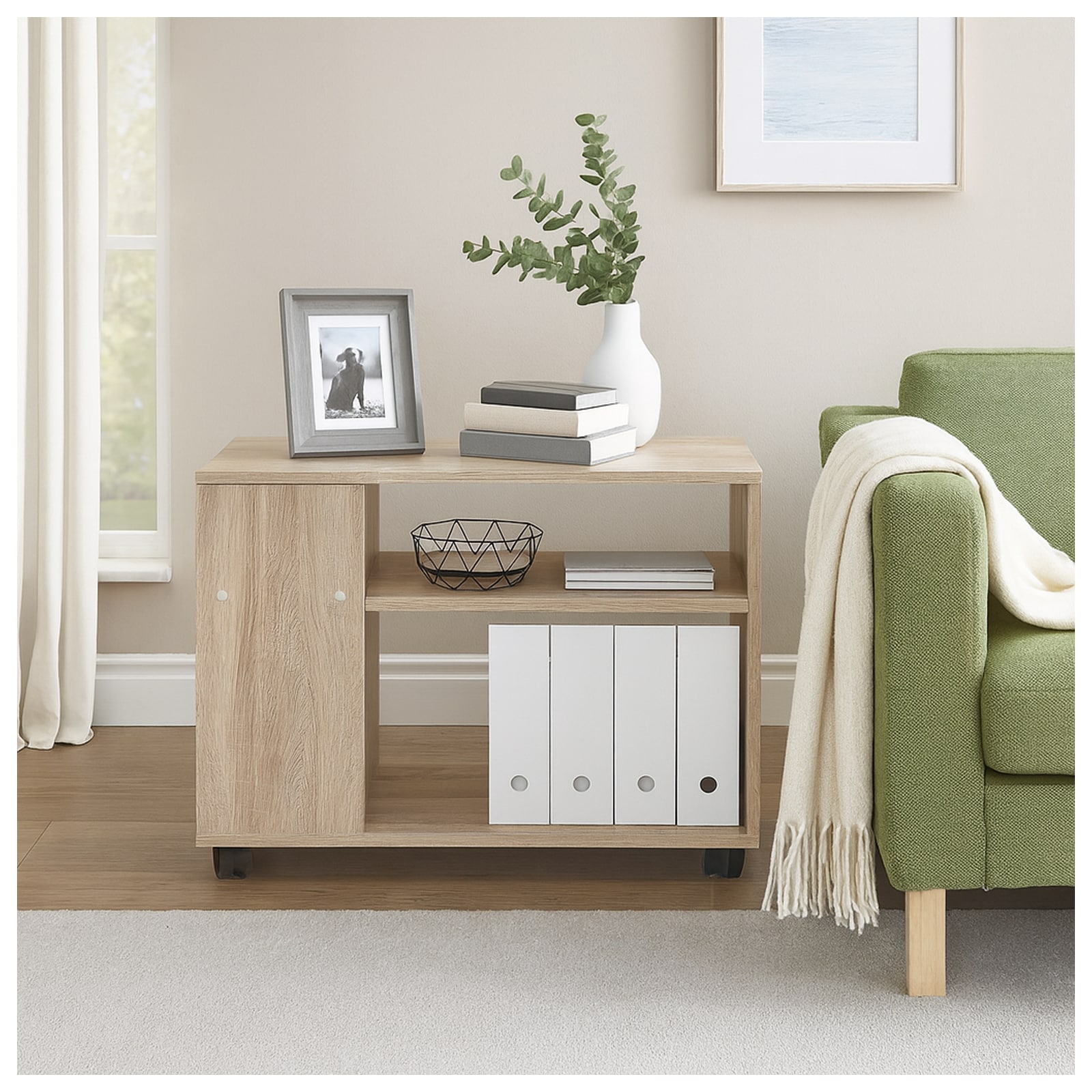 HTI-Living Beistelltisch auf Rollen Thekla Sonoma - Bild 1