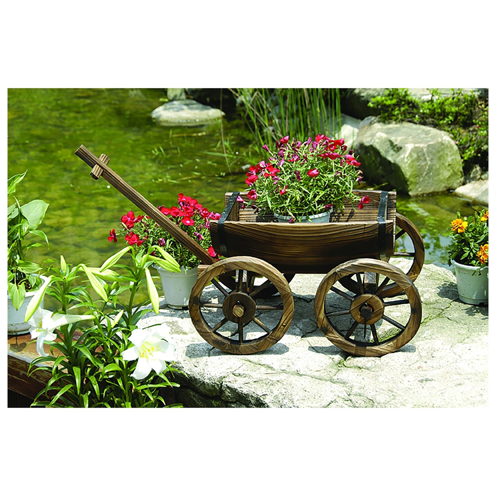 HTI-Living Holzhandwagen Natur Sommerset - Bild 1