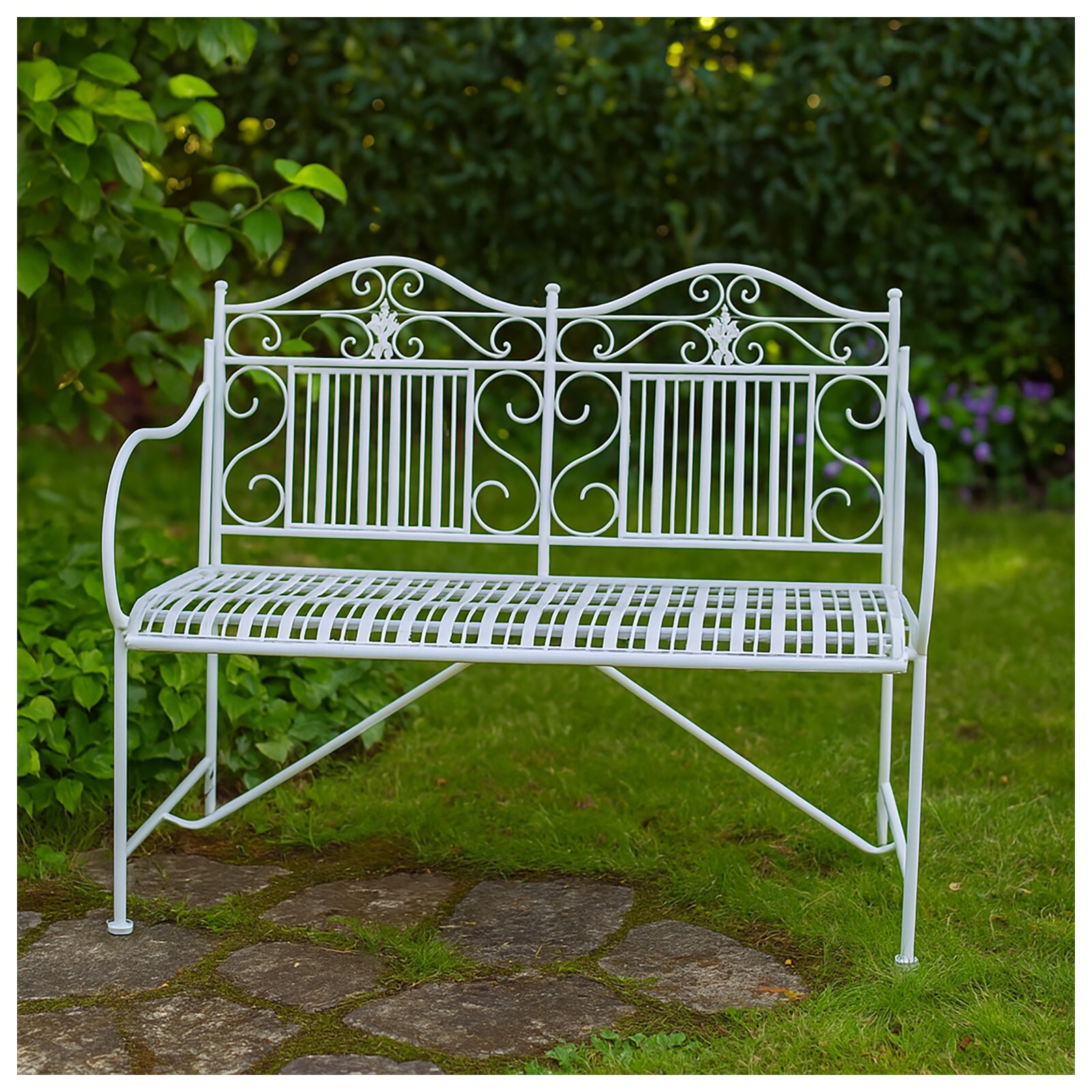 Gartenbank Creme Metallbank Celia