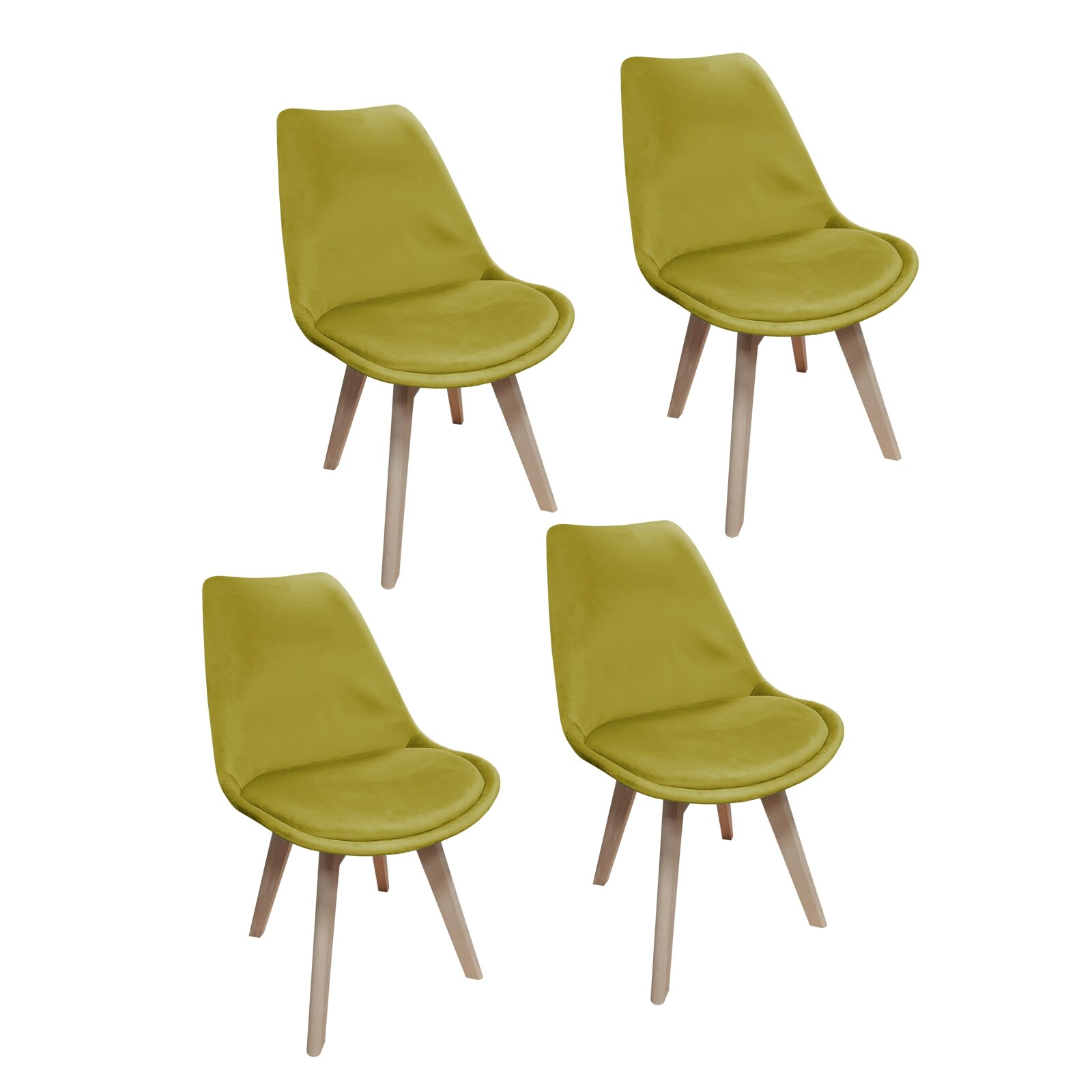 HTI-Living Esszimmerstuhl Samt 4er Set Atlanta Curry