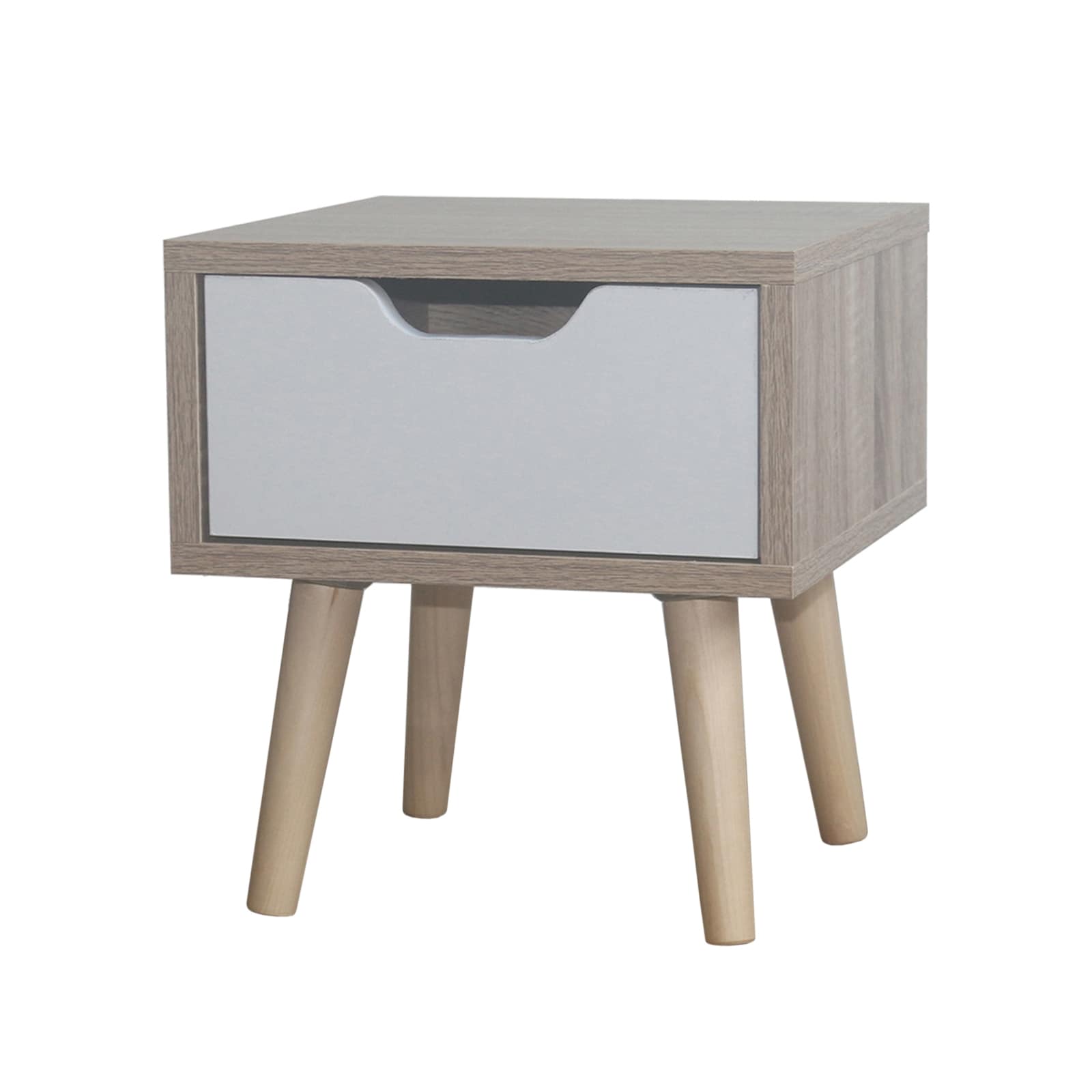 HTI-Living Nachttisch 1 Schublade Thekla Sonoma Wei&szlig; - Bild 1