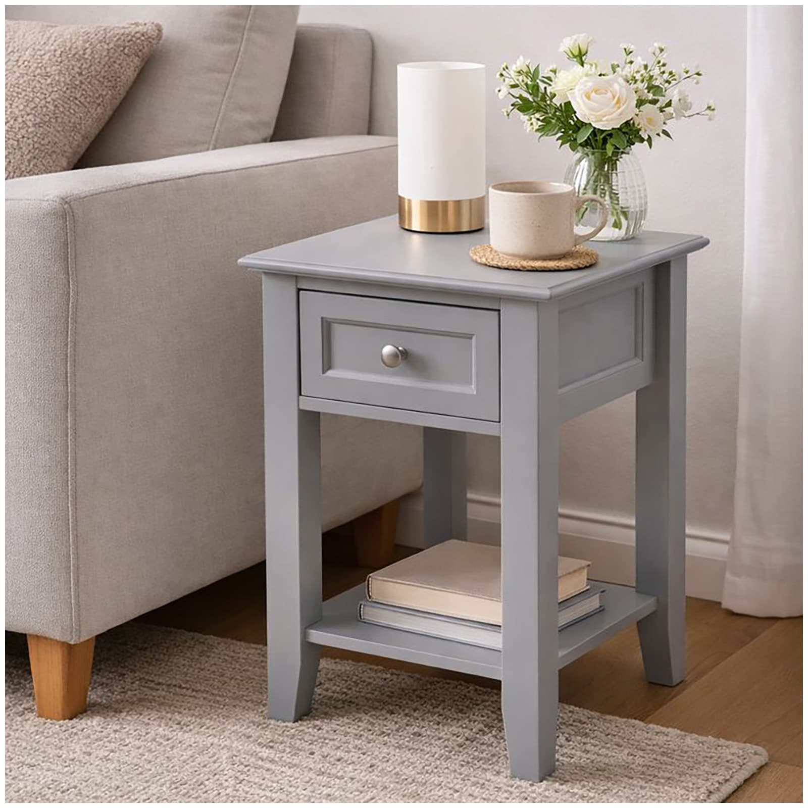 HTI-Living Beistelltisch Lara Grau - Bild 1