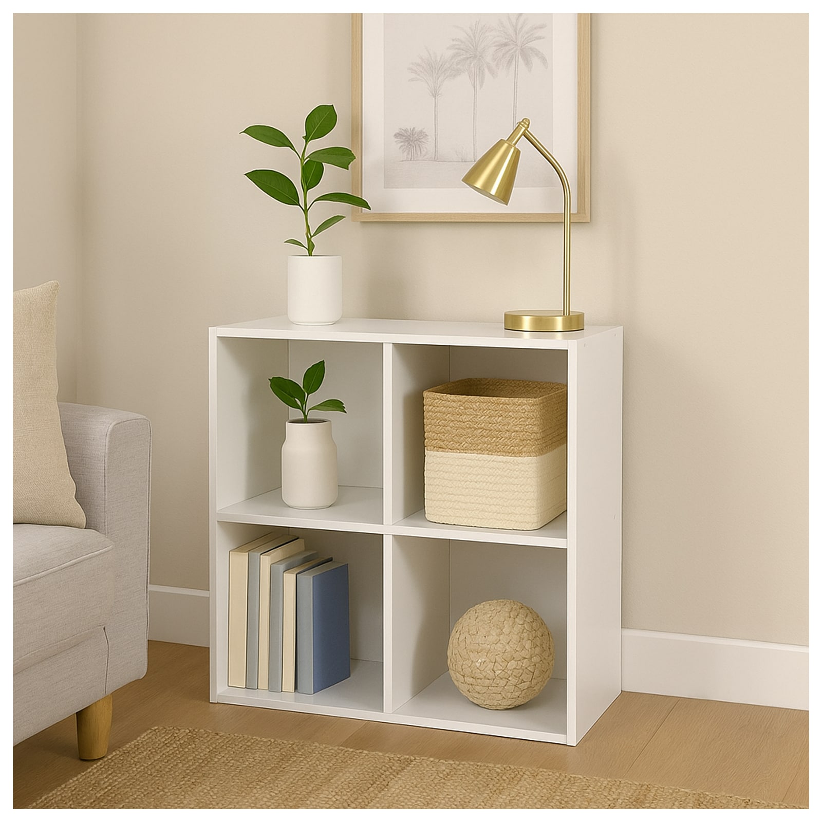 HTI-Living Regal 60x60 Thekla Wei&szlig; - Bild 1