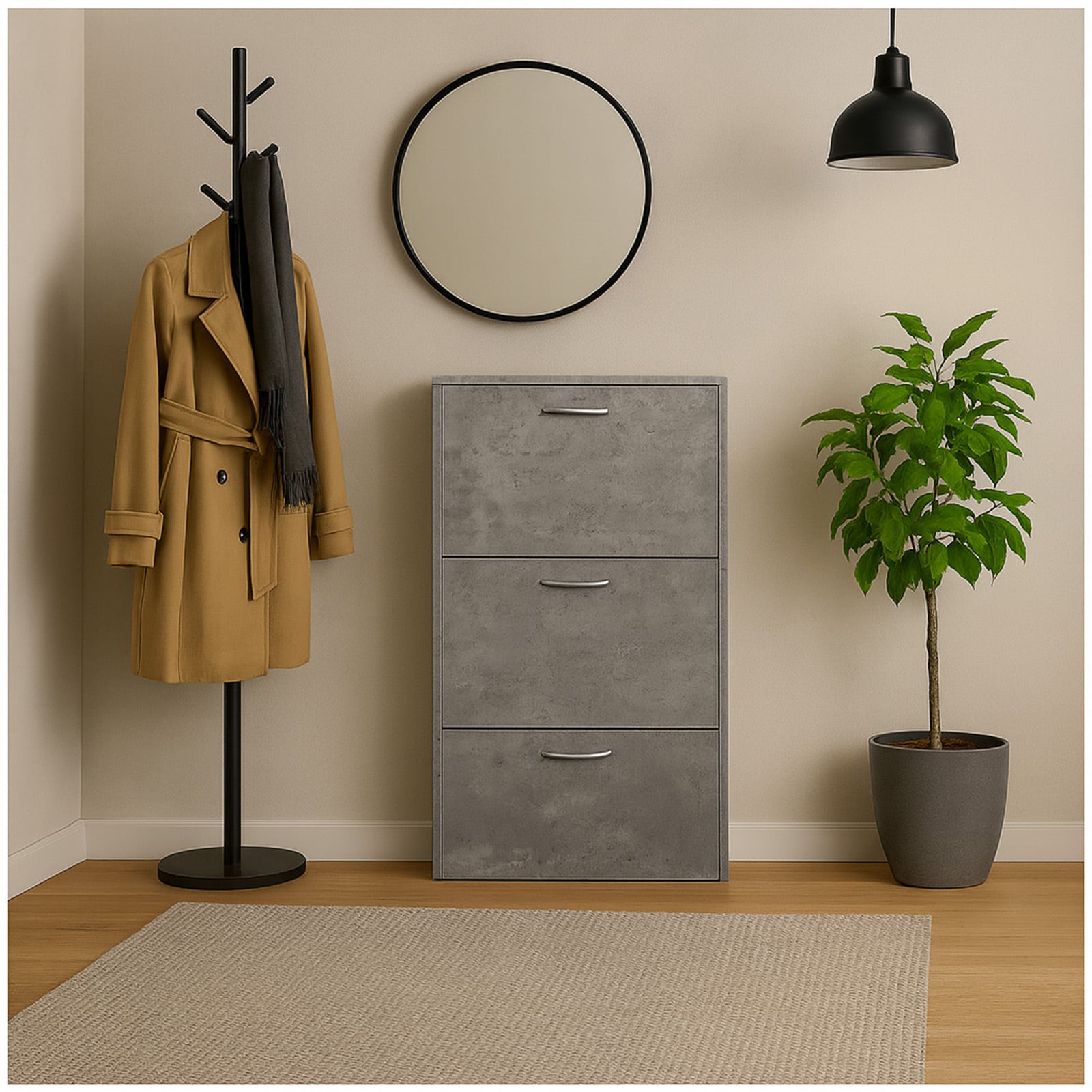 HTI-Living Schuhschrank Thekla Beton - Bild 1