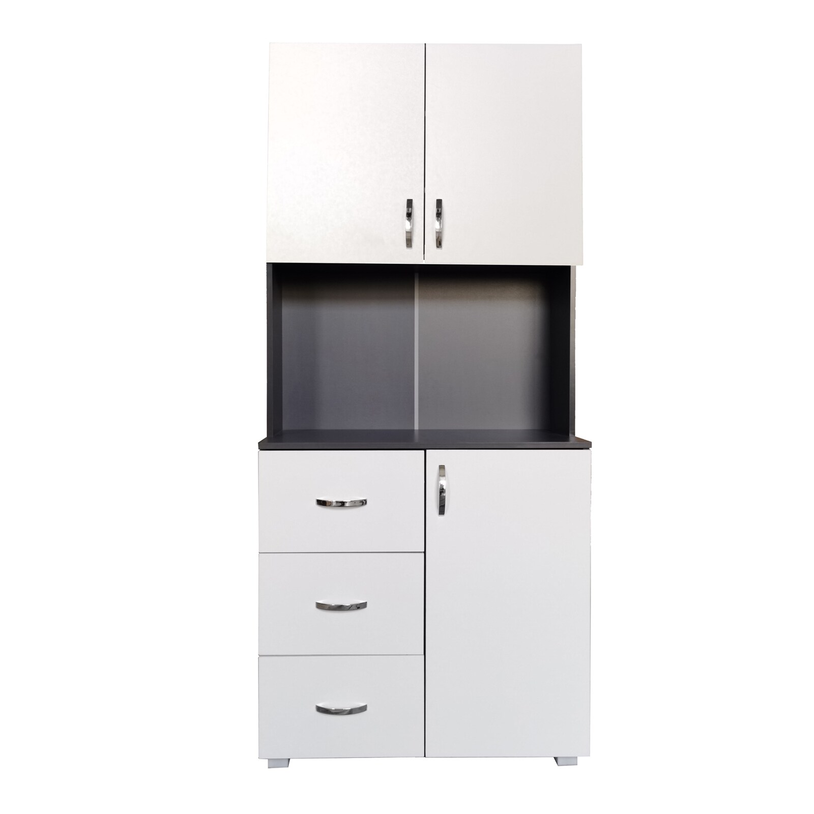 HTI-Living Küchenschrank Weiß/Grau Blanca