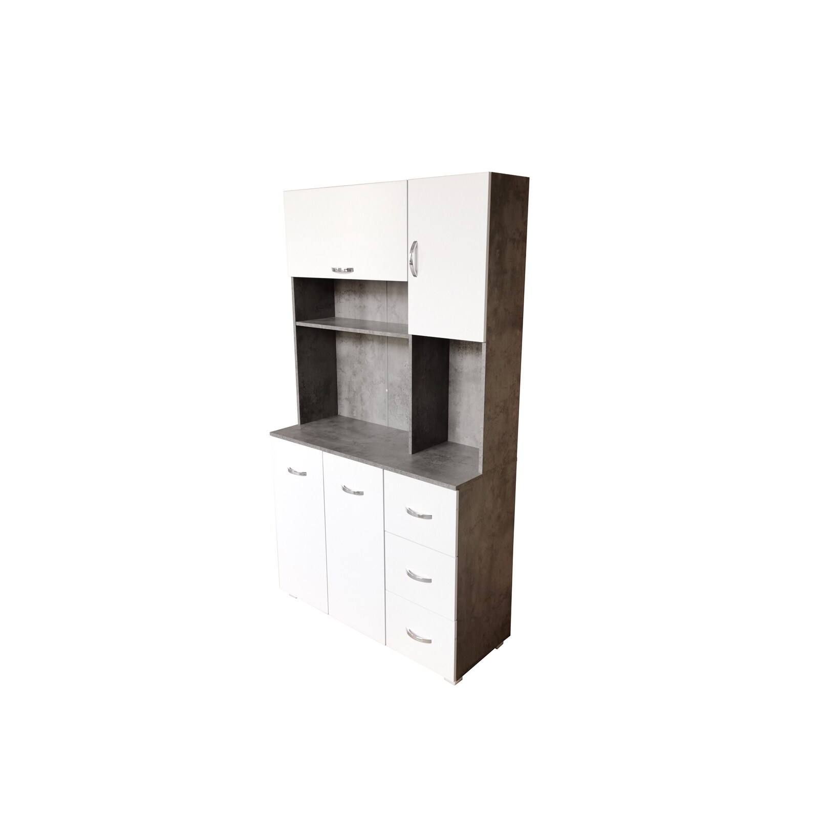 HTI-Living Küchenschrank Beton/Weiß Blanca
