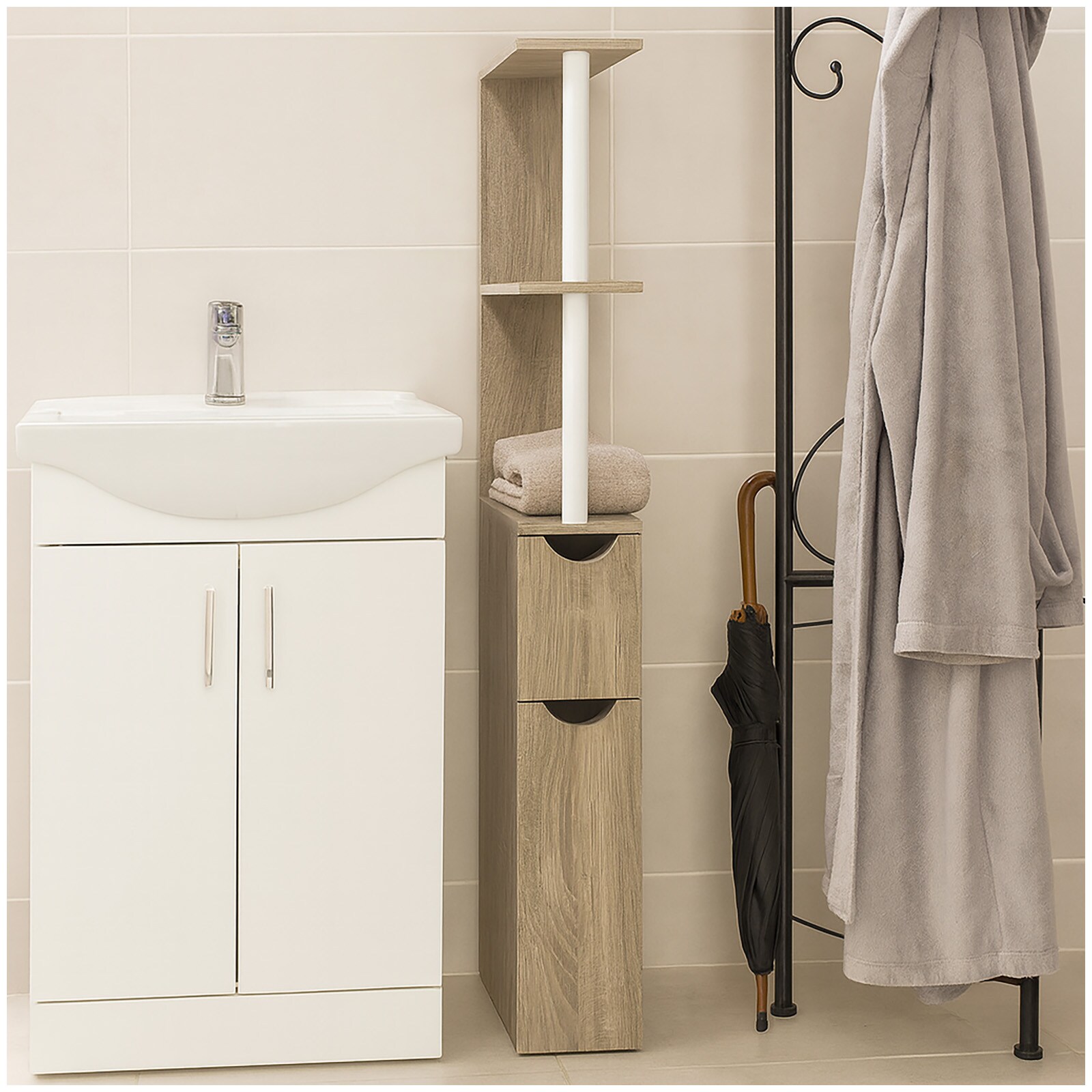 HTI-Living Raumteilerregal 118 cm Thekla Sonoma - Bild 1