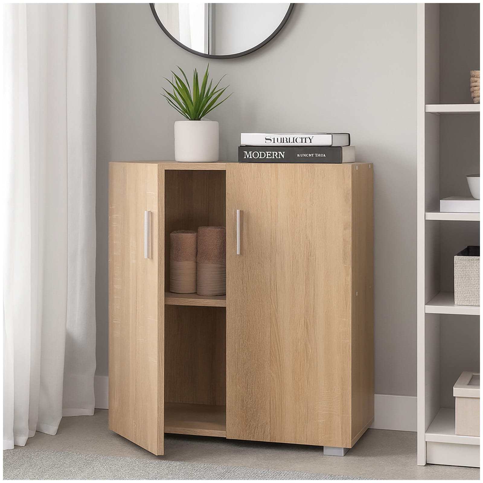 HTI-Living Sideboard 2 F&auml;cher Thekla Sonoma - Bild 1