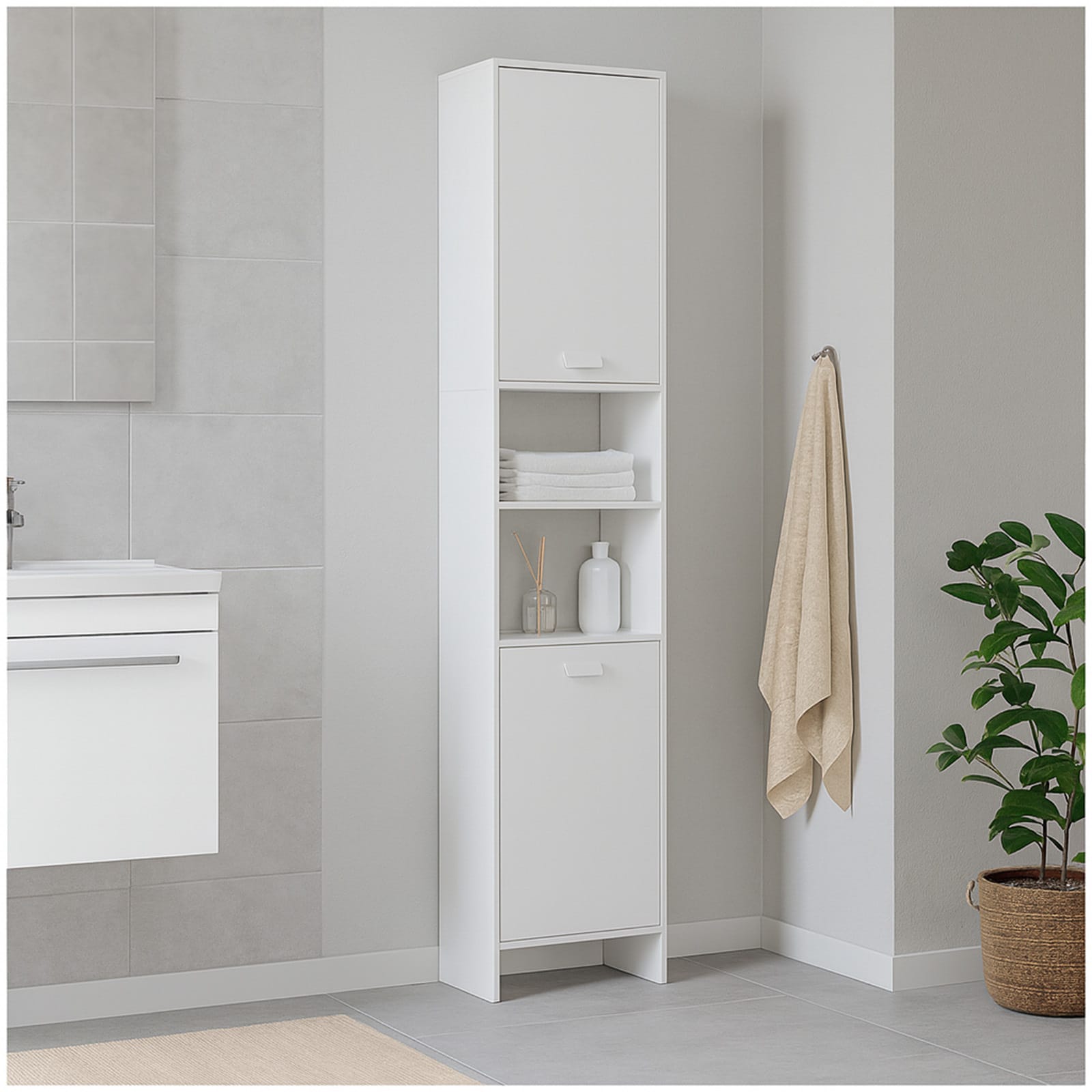 HTI-Living Badregal Wei&szlig; Thekla - Bild 1