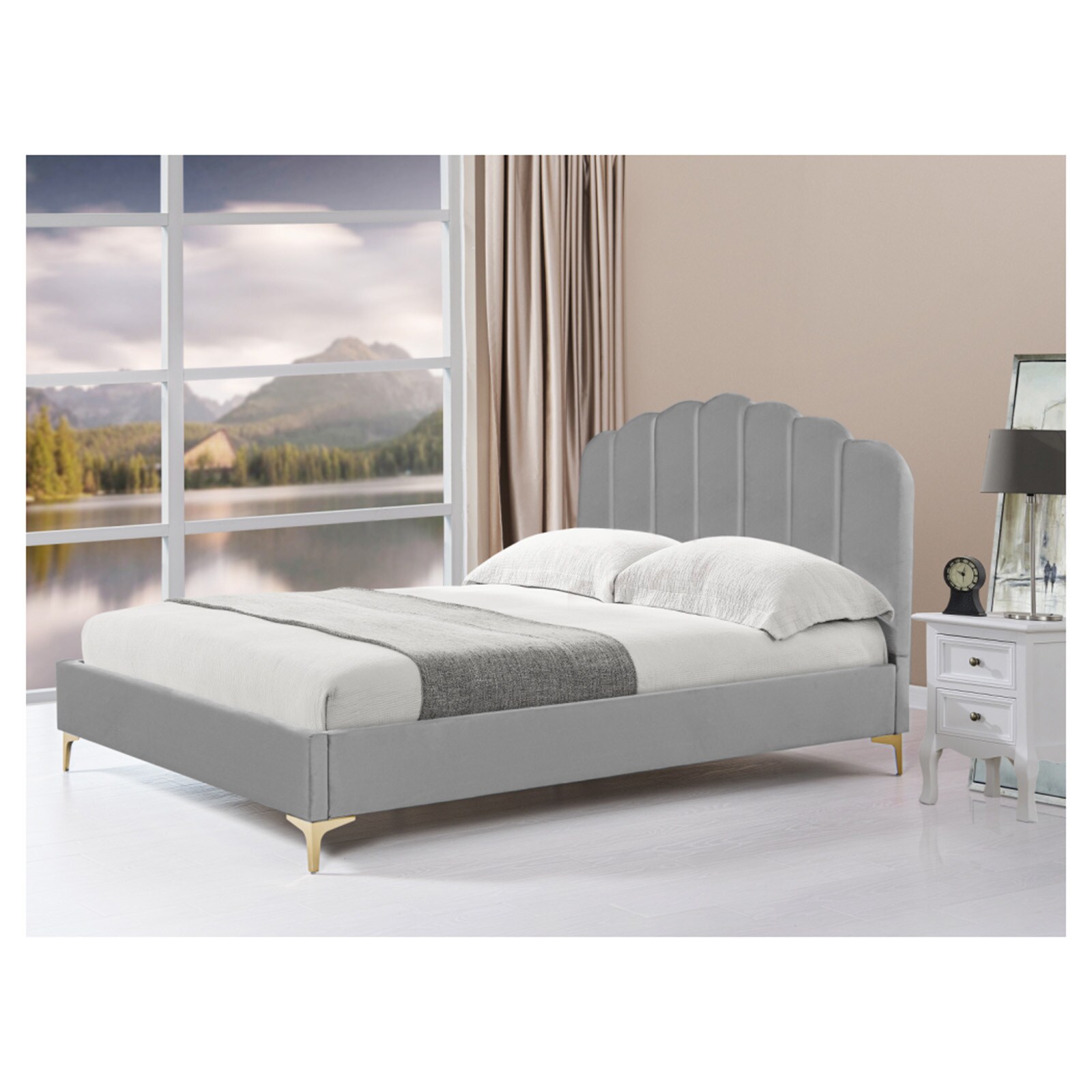 HTI-Living Polsterbett 140 x 200 cm Yoris Grau