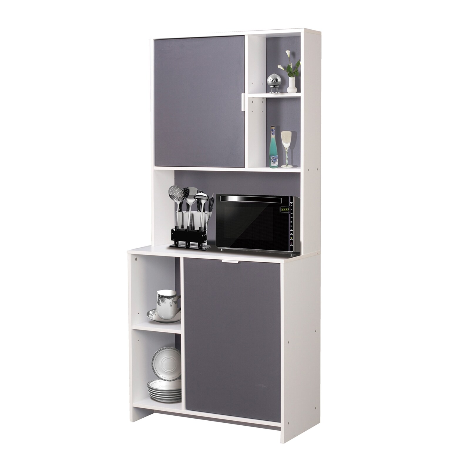 HTI-Living Küchenschrank Malin Weiß Grau