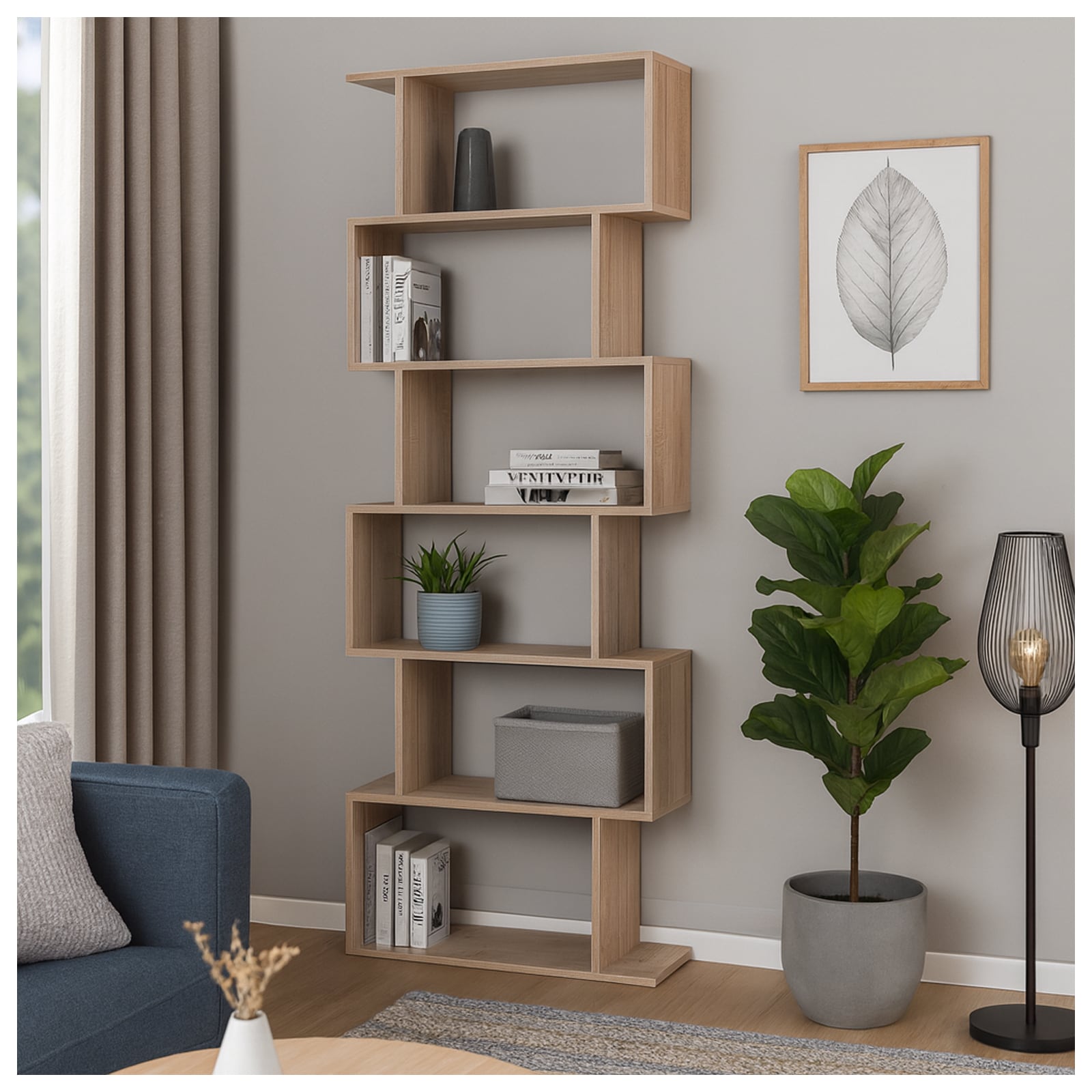 HTI-Living Regal 70x189 Thekla Sonoma - Bild 1