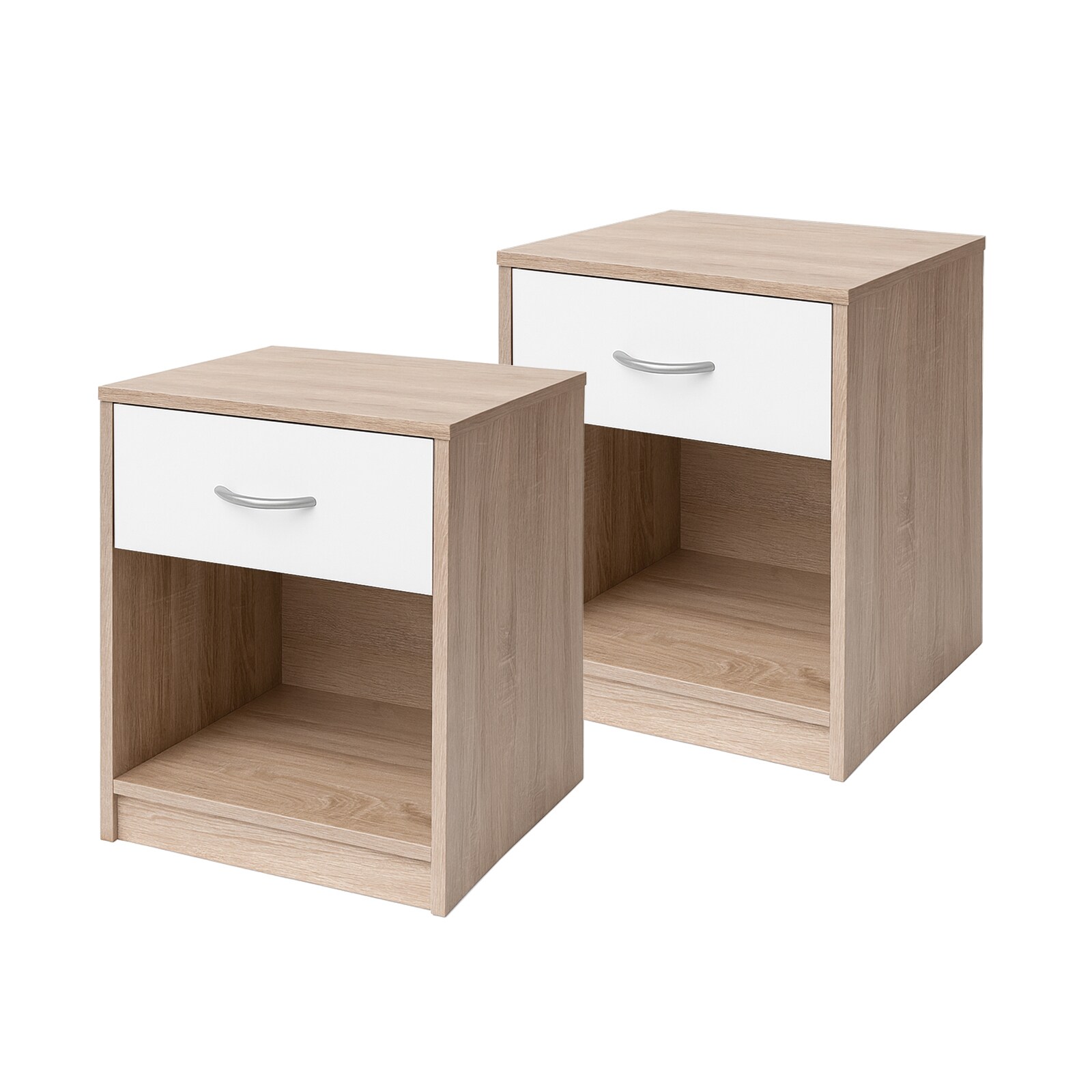 HTI-Living Nachtschrank 2er-Set Nina Sonoma Weiß