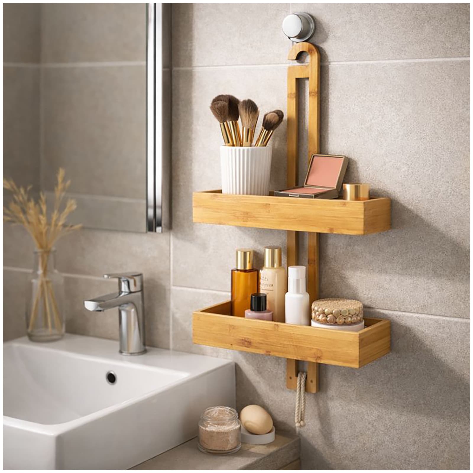 HTI-Living H&auml;ngeregal Holz - Bild 1