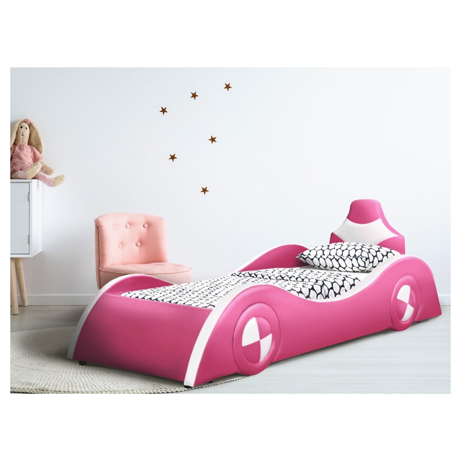 HTI-Living Autobett Pink/Weiß | 04255701922373