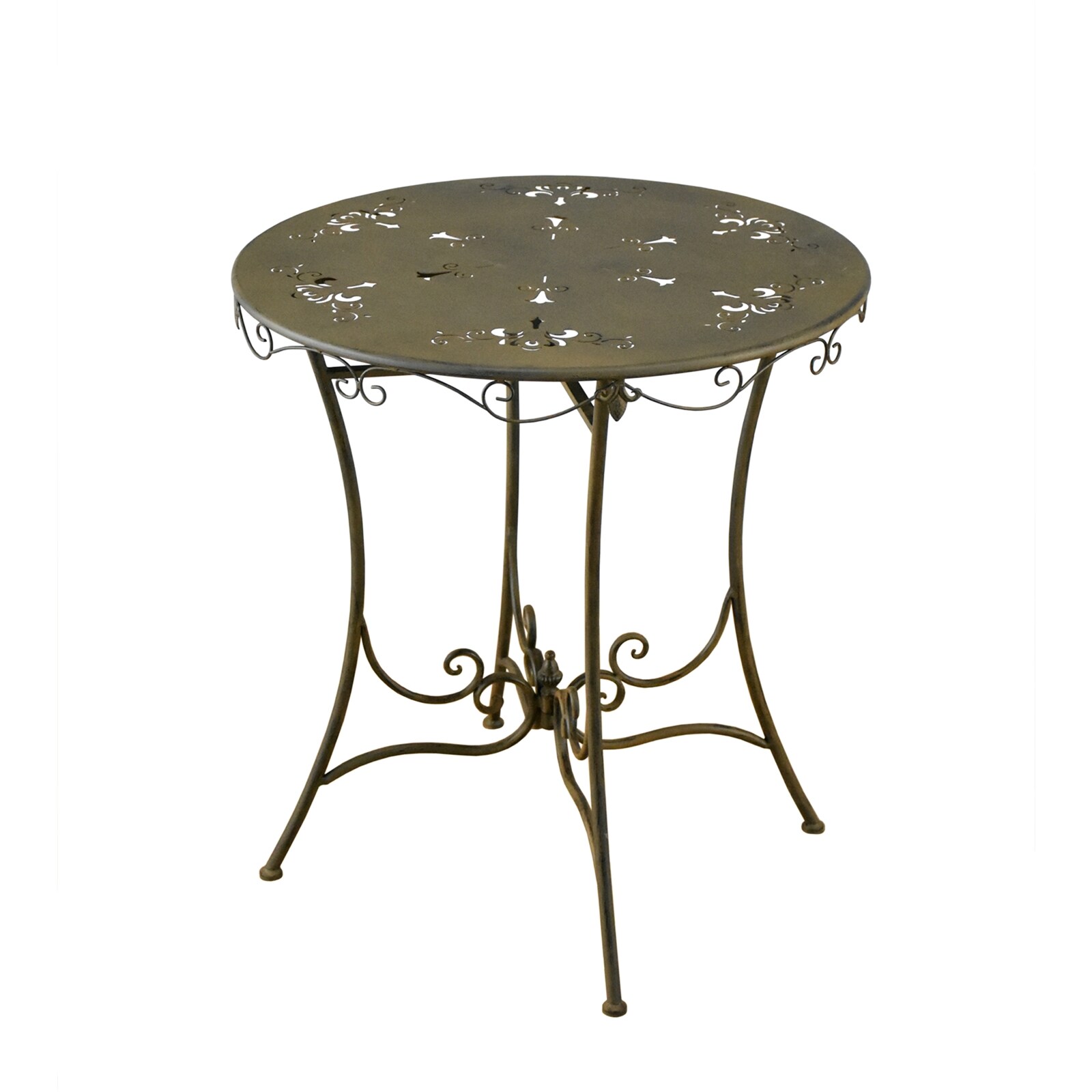 HTI-Living Runder nostalgischer Metalltisch Lily