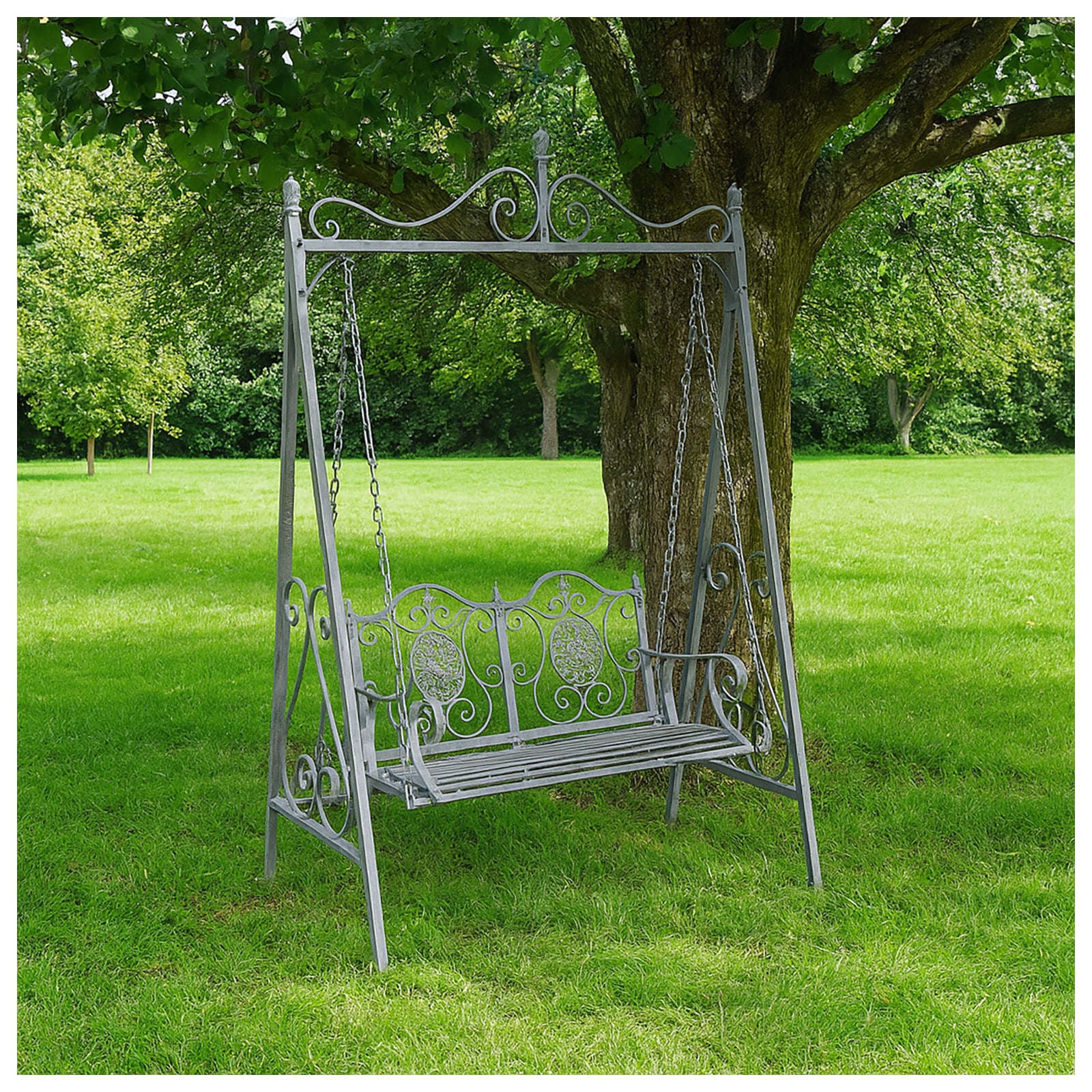 HTI-Living Nostalgische Gartenschaukel aus Metall Valentine Garden - Bild 1
