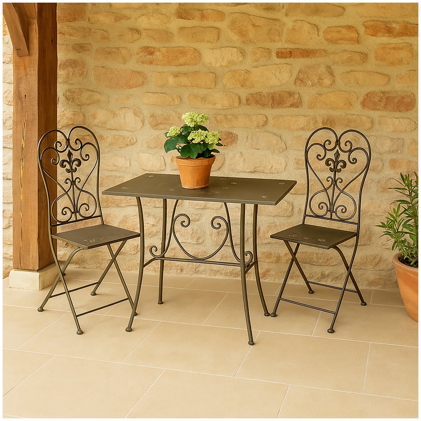 HTI-Living Metalltisch Braun Lily - Bild 1