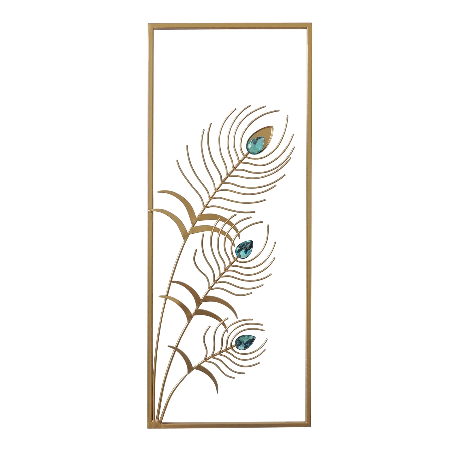 NTK-Collection Wandkunst aus Metall Pfauenfeder - Bild 1