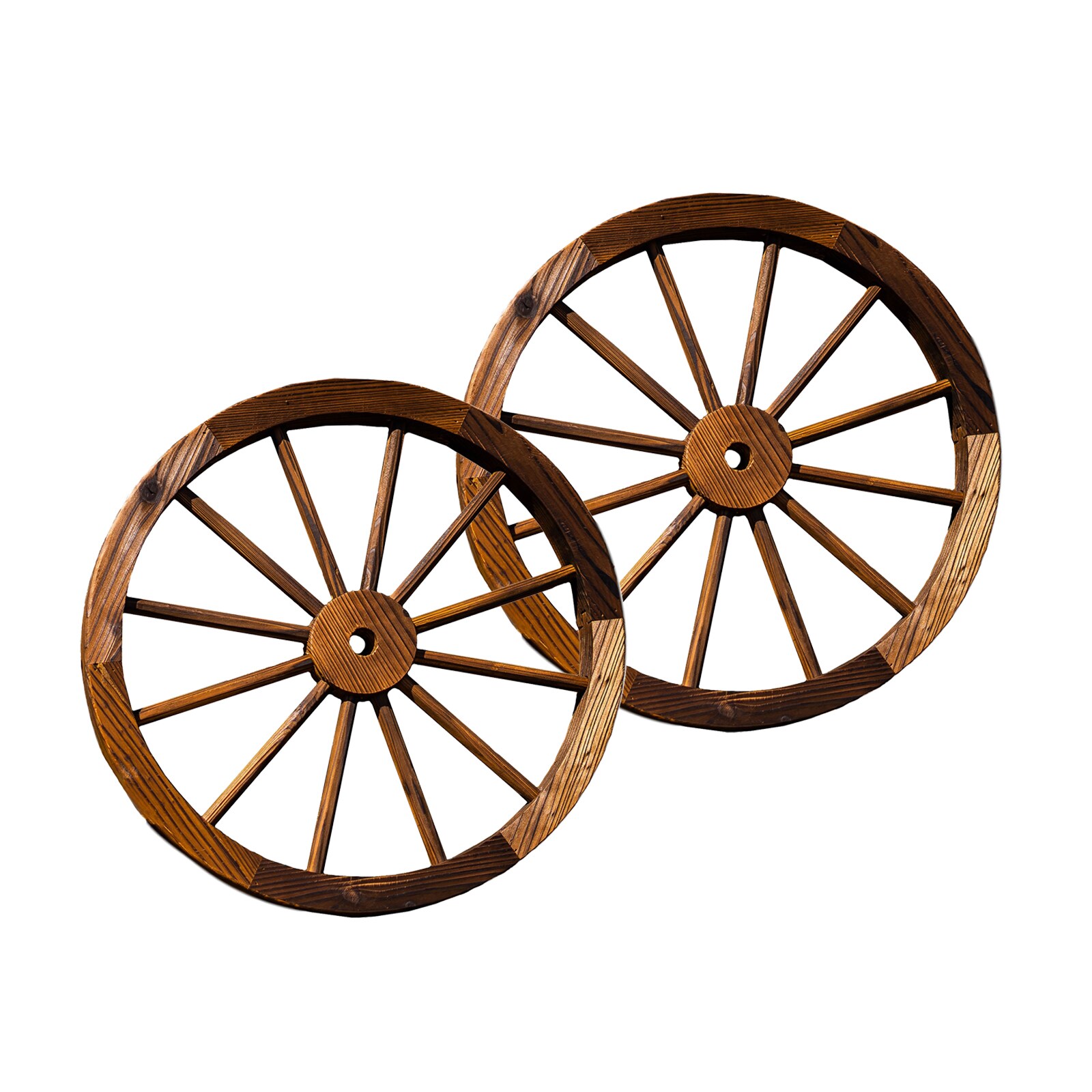 Holzrad 2er Set Rustikal