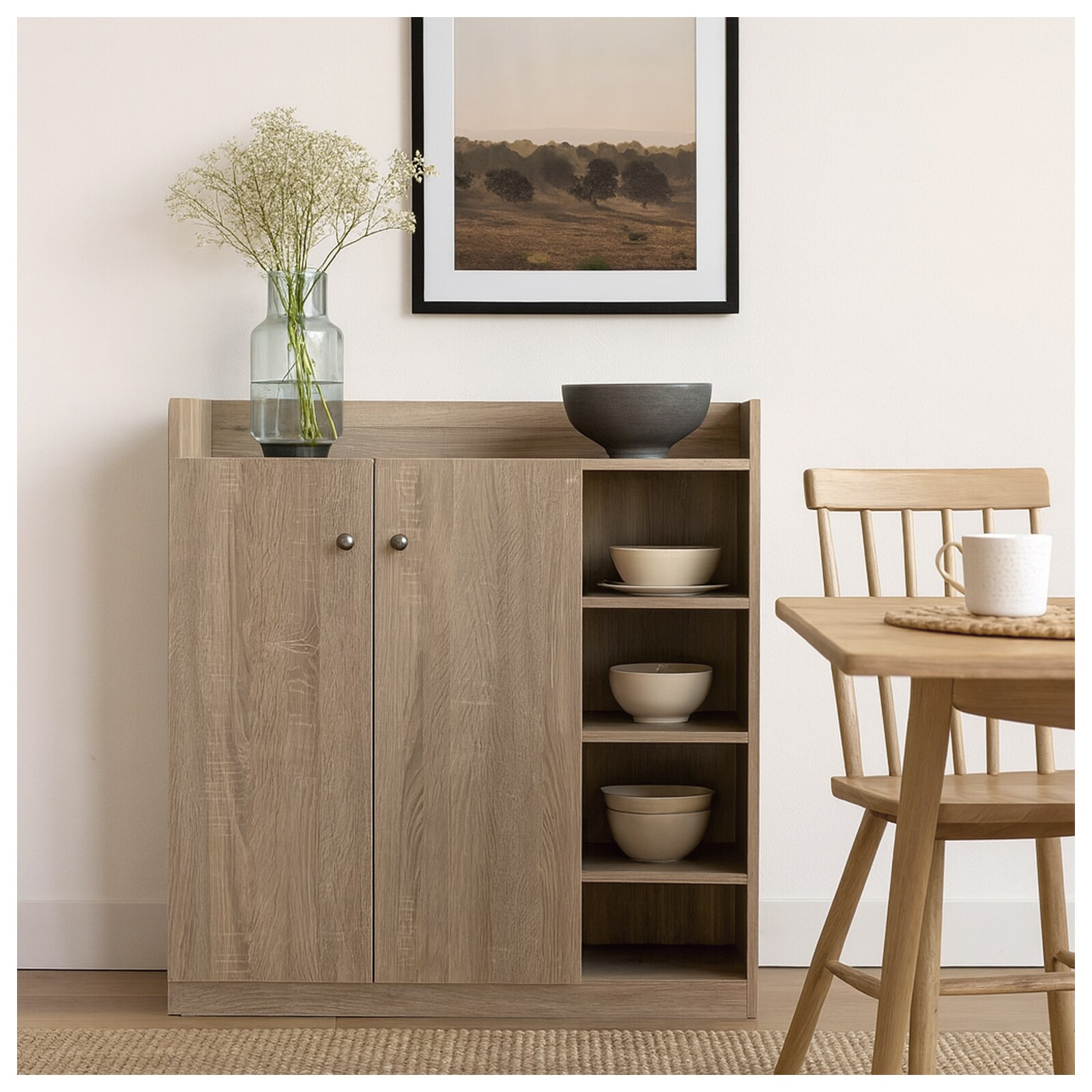 HTI-Living Sideboard mit 8 Regalfächern