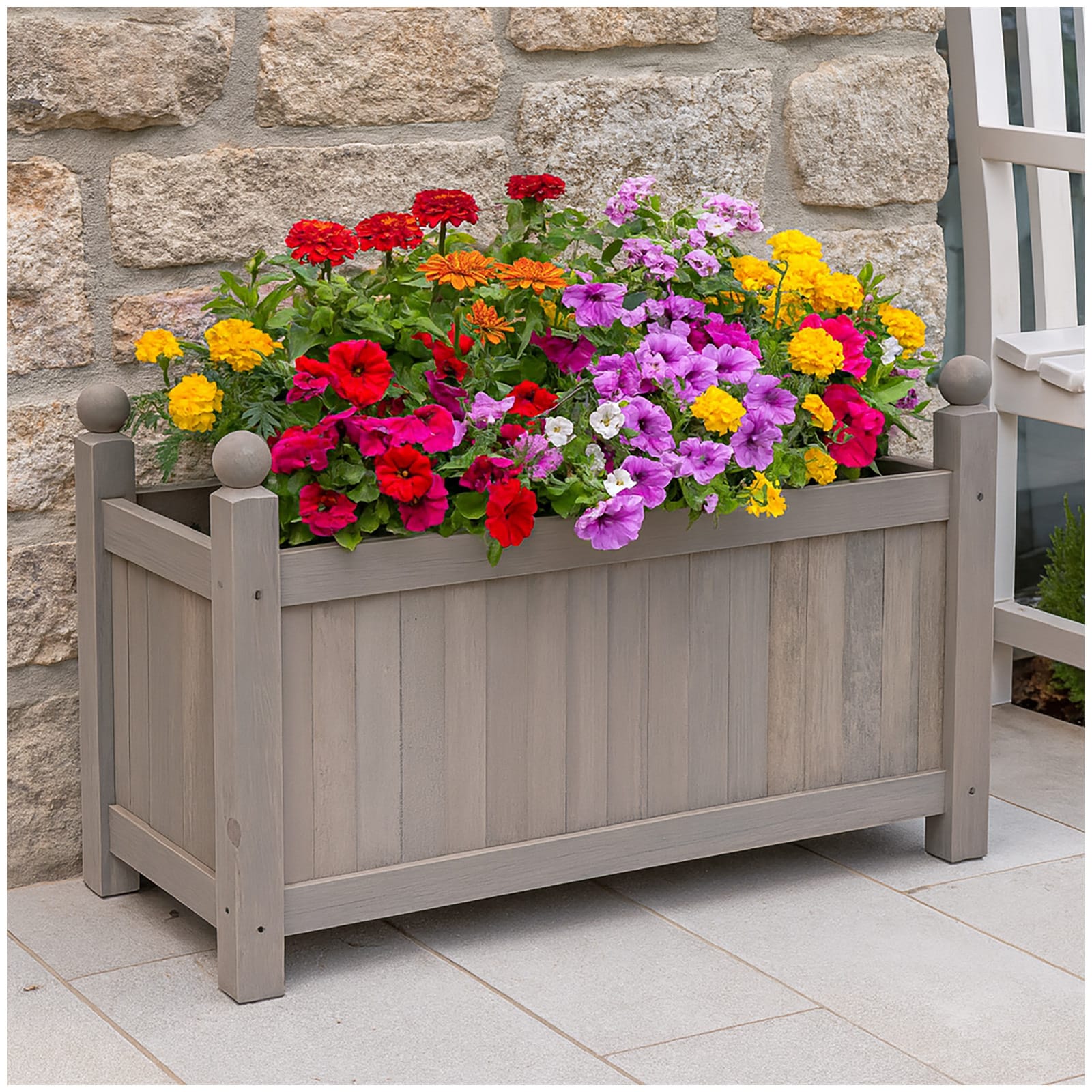 HTI-Living Blumenkasten Grau Heidi - Bild 1