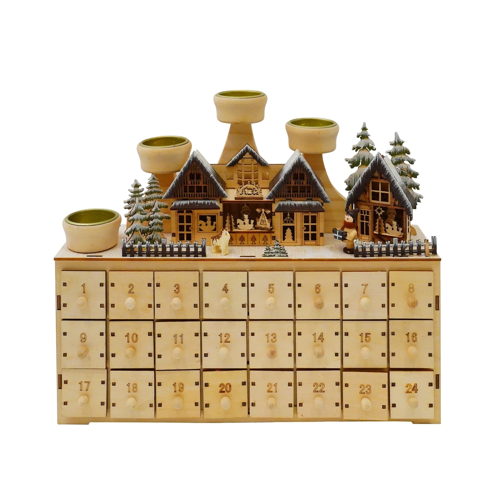 HTI-Living Adventsleuchter mit Adventskalender zum Bef&uuml;llen - Bild 1