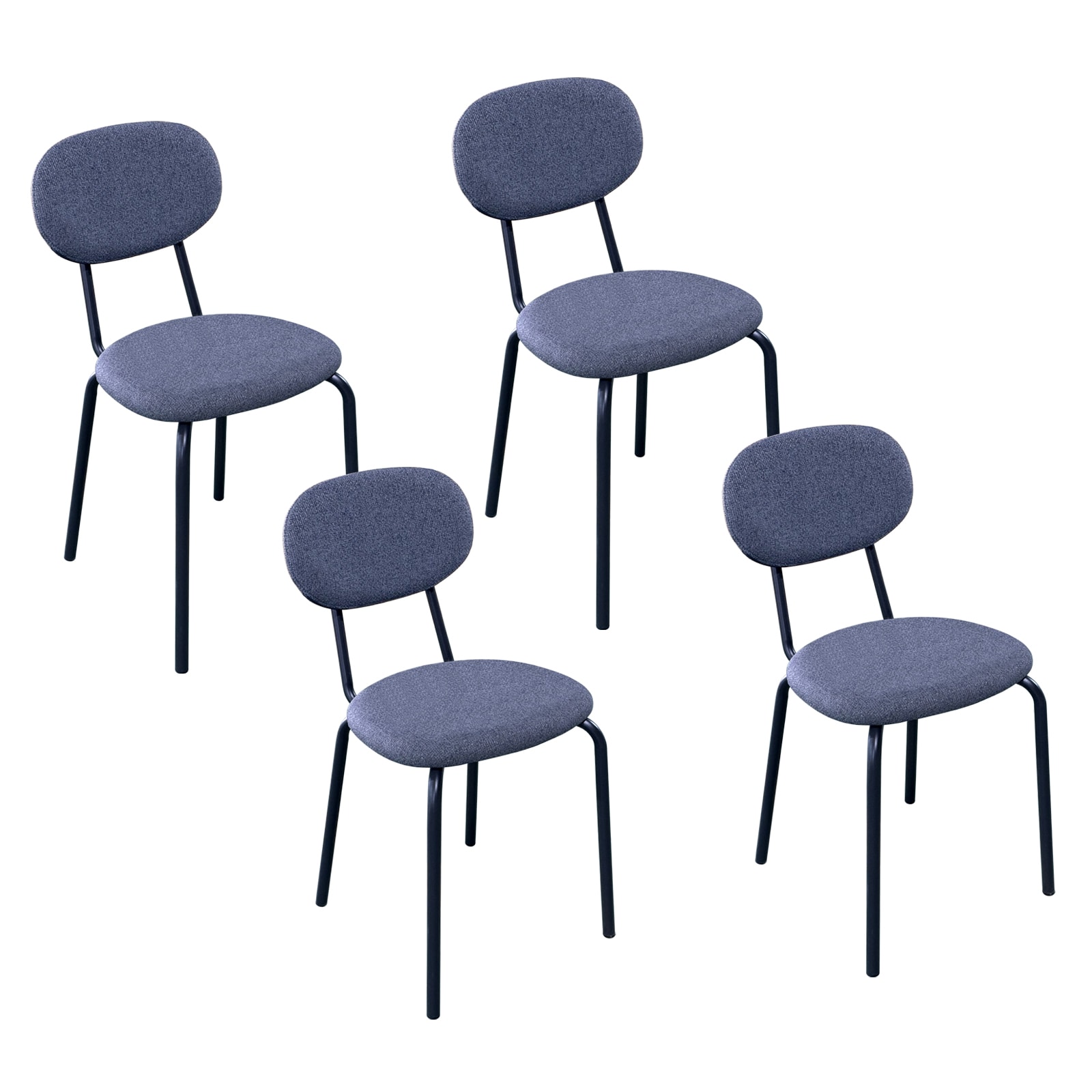 HTI-Living Stuhl Anella Dunkelgrau 4er-Set - Bild 1