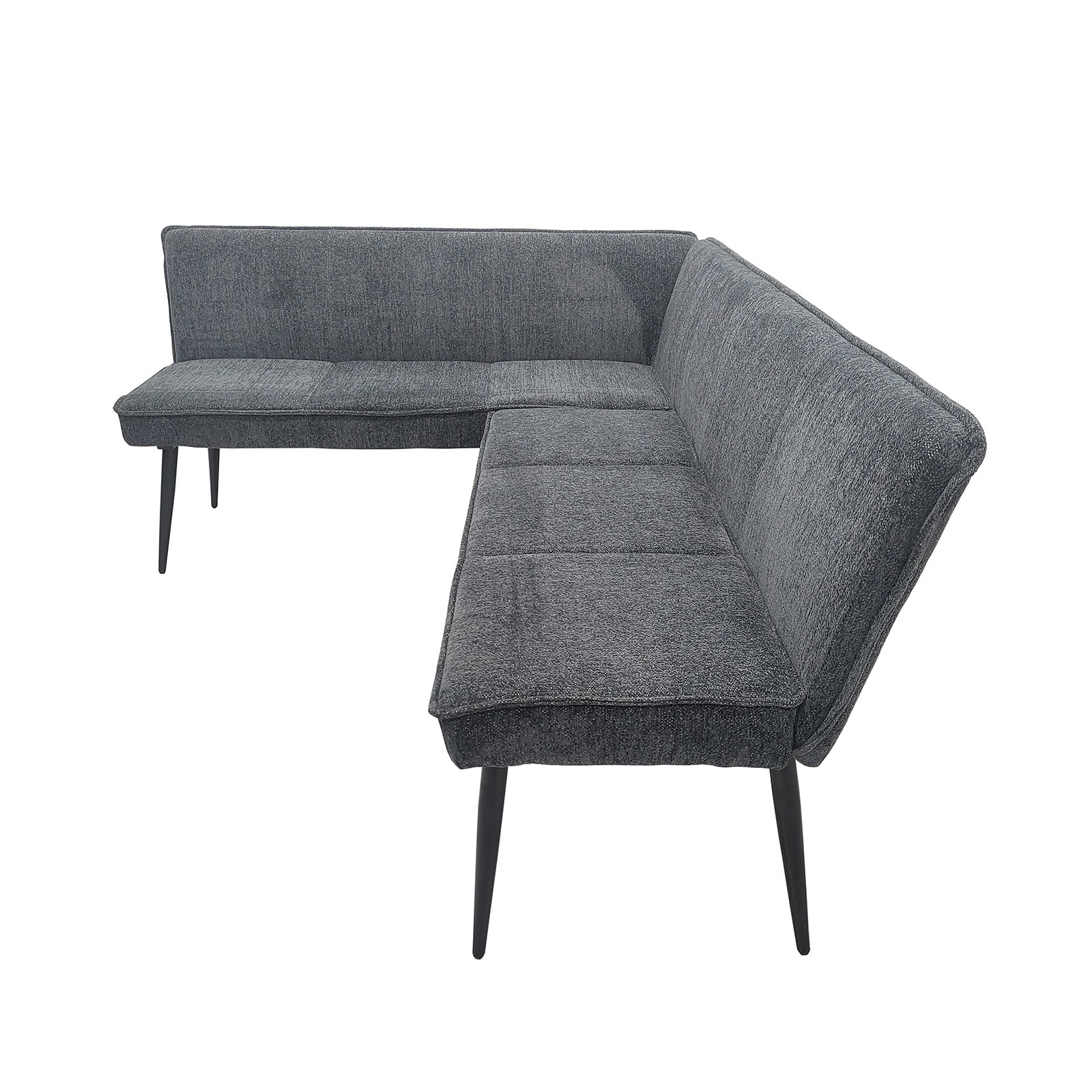 HTI-Living Eckbank 154 x 195 cm Anthrazit Mesilla kurzer Schenkel links - Bild 1