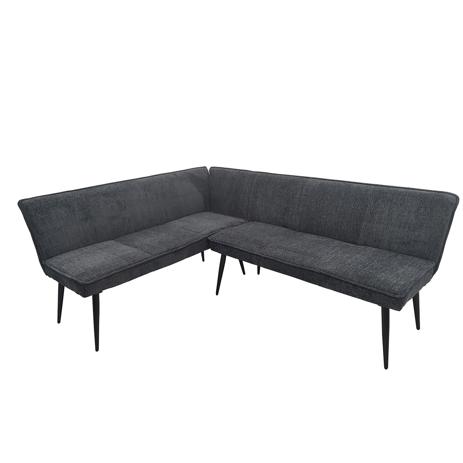 HTI-Living Eckbank 154 x 195 cm Anthrazit Mesilla kurzer Schenkel links