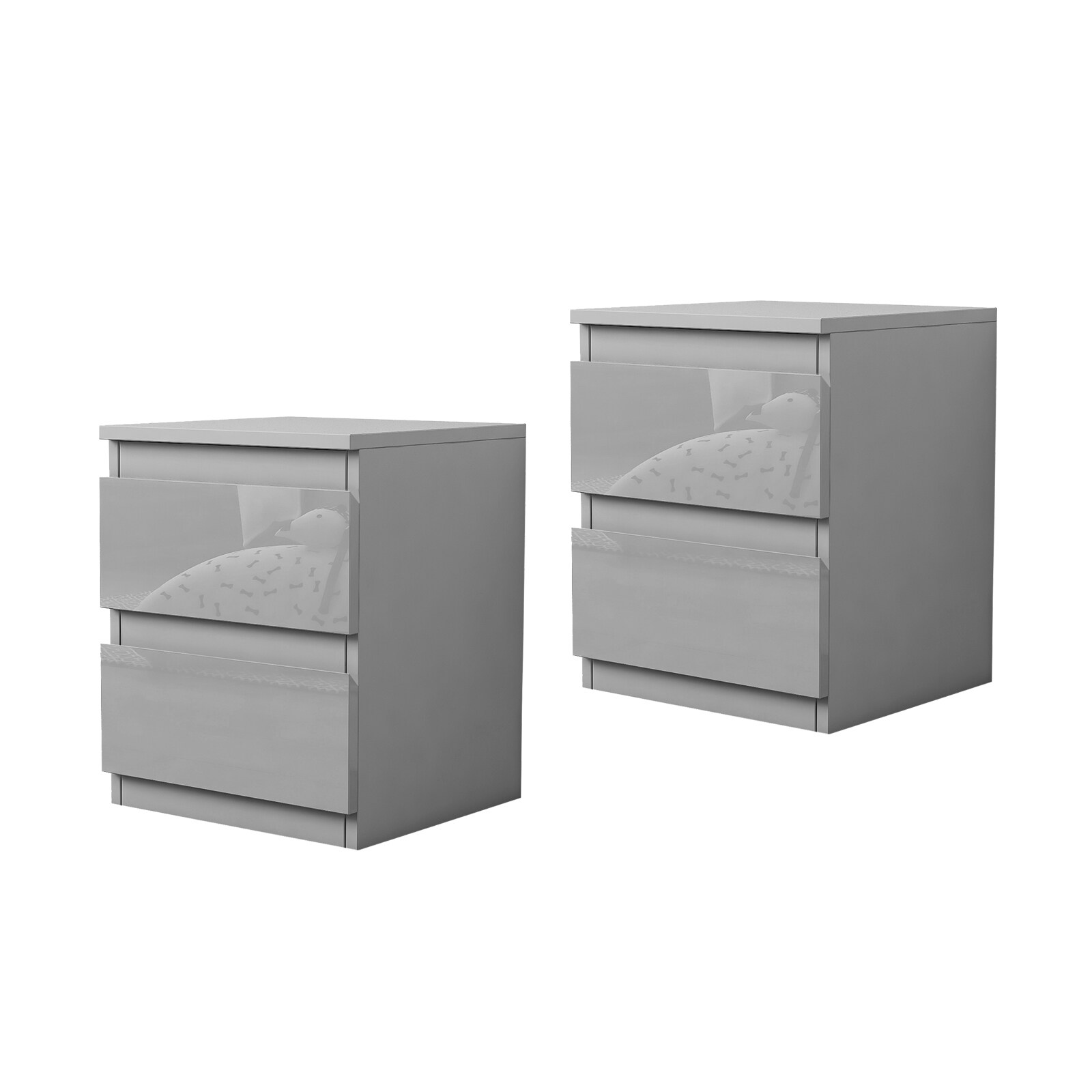 HTI-Living Nachtschrank Kenji Hochglanz 2er-Set - Bild 1