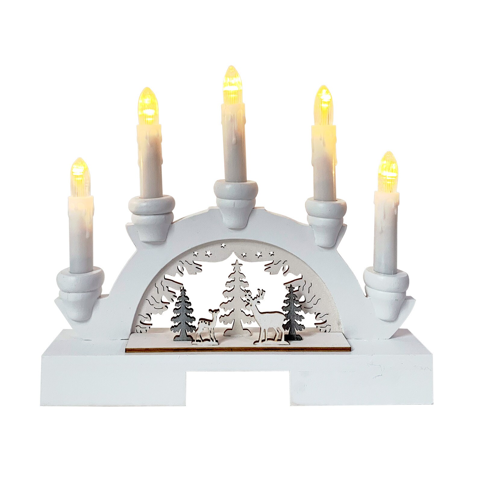 HTI-Living Leuchtbogen Rehe im Wald Weiß | 04255701927736