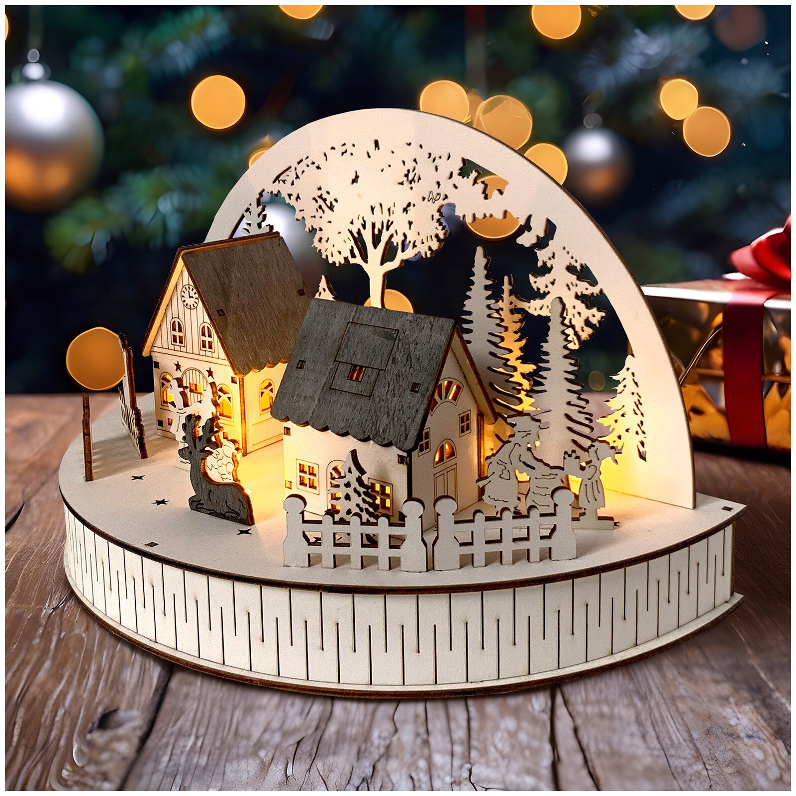 HTI-Living Weihnachtsszene beleuchtet Rehe | 04255701927767