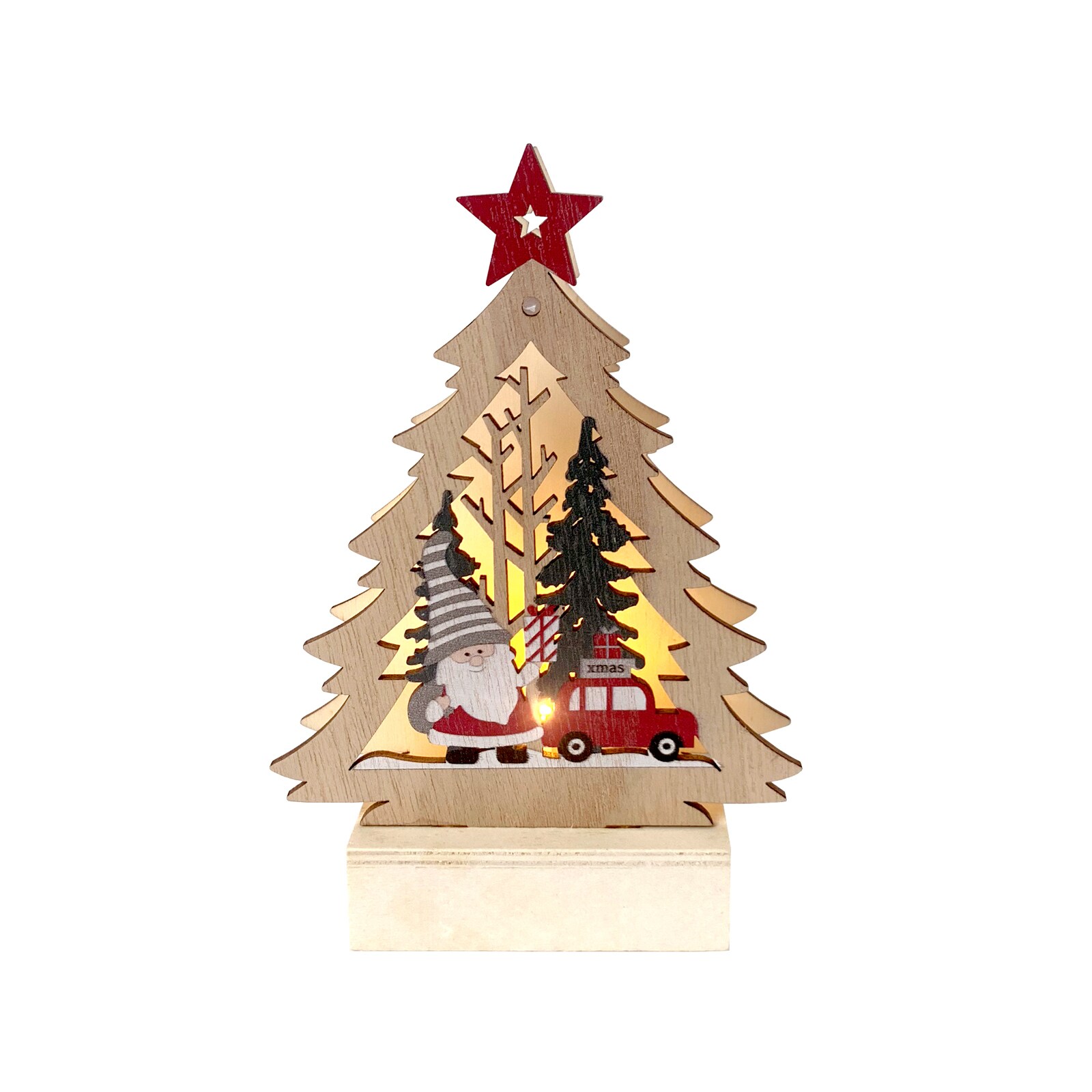 HTI-Living Leuchtspitze Weihnachtsmann kommt mit dem Auto - Bild 1