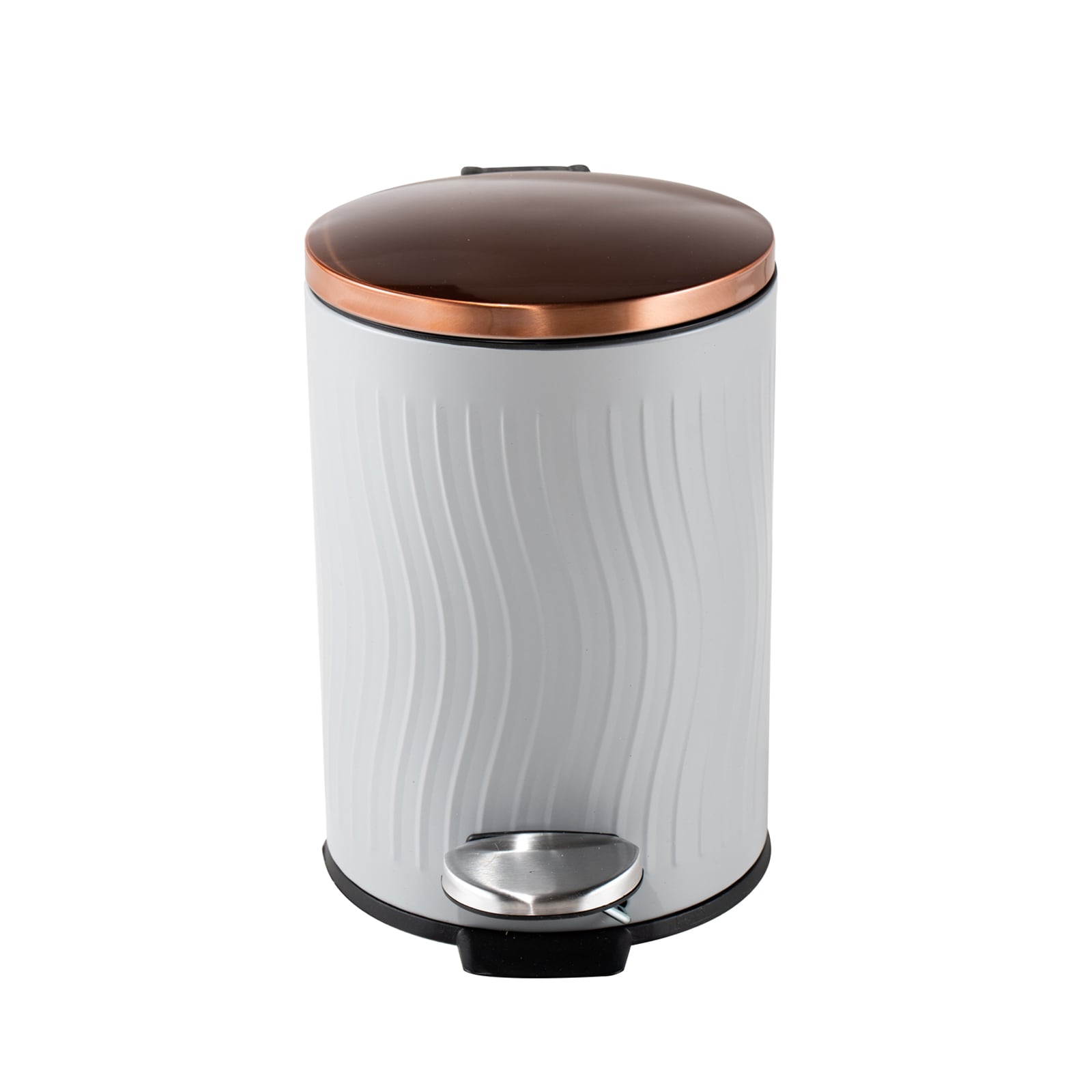 HTI-Living Treteimer 3 Liter Grau Kupfer - Bild 1