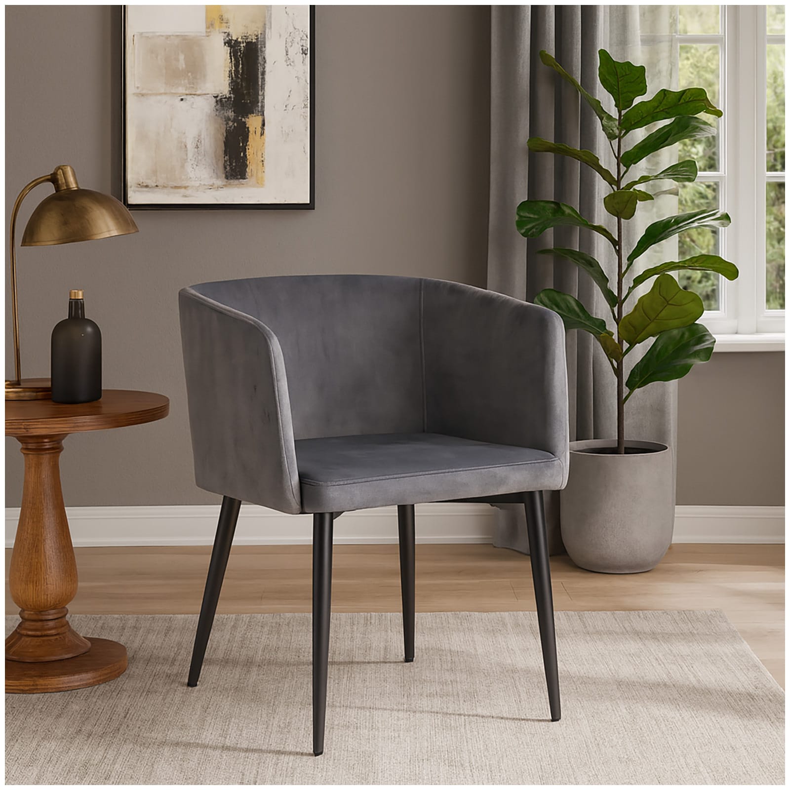HTI-Living Esszimmerstuhl Destin Velvet Grau - Bild 1