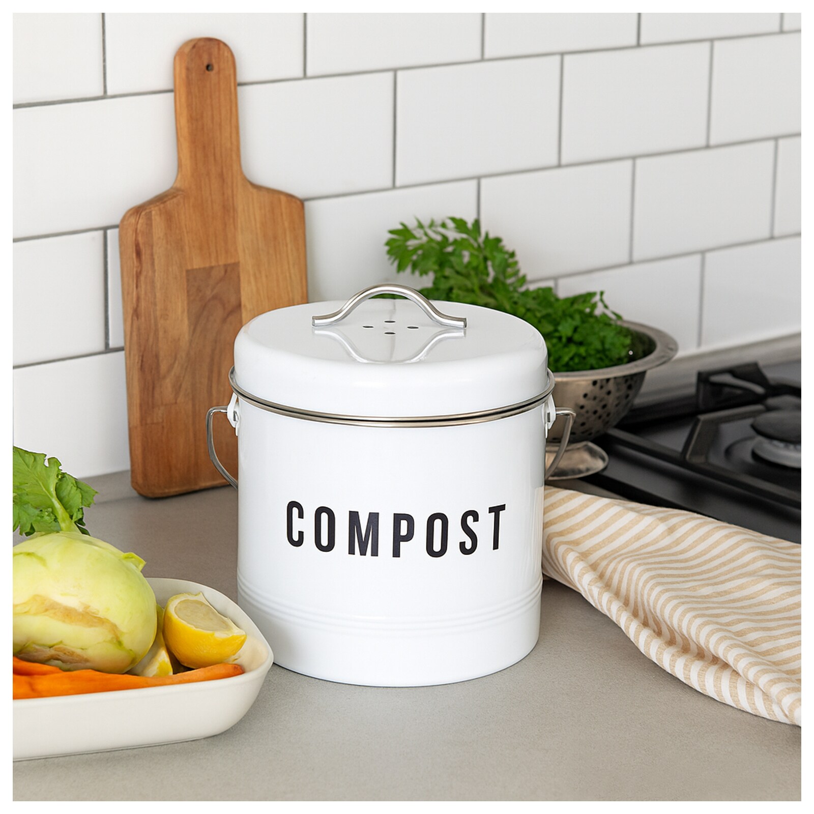 neuetischkultur Biomülleimer mit Aktivkohlefilter Landhaus | 04255701928559