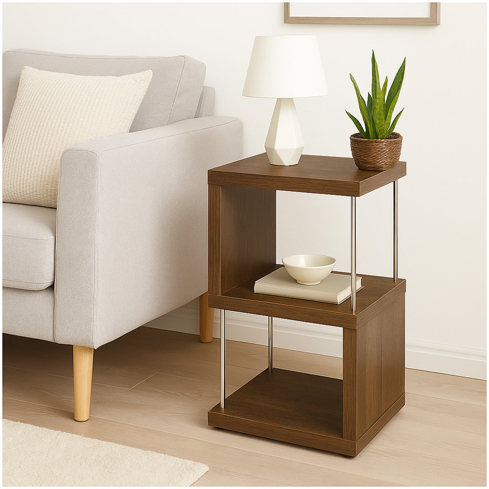 HTI-Living Standregal 2 F&auml;cher Thekla Eiche - Bild 1