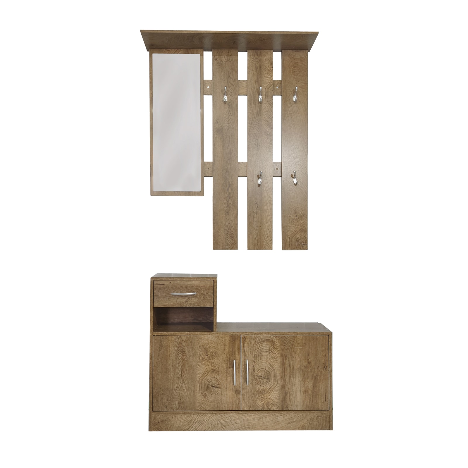 HTI-Living Garderobenpaneel mit Schuhschrank Thekla Eiche - Bild 1