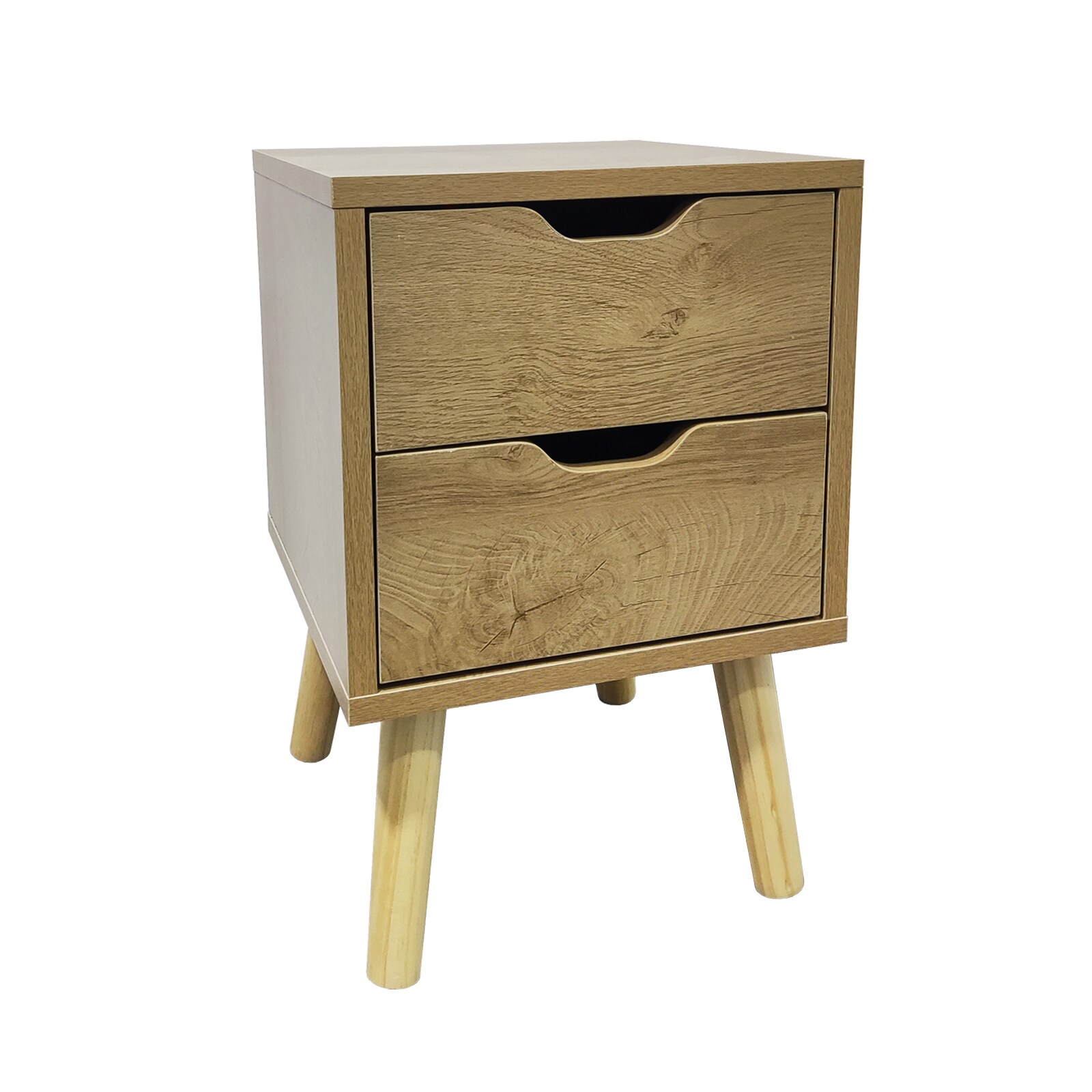HTI-Living Nachttisch 2 Schubladen Thekla Baumscheibe - Bild 1