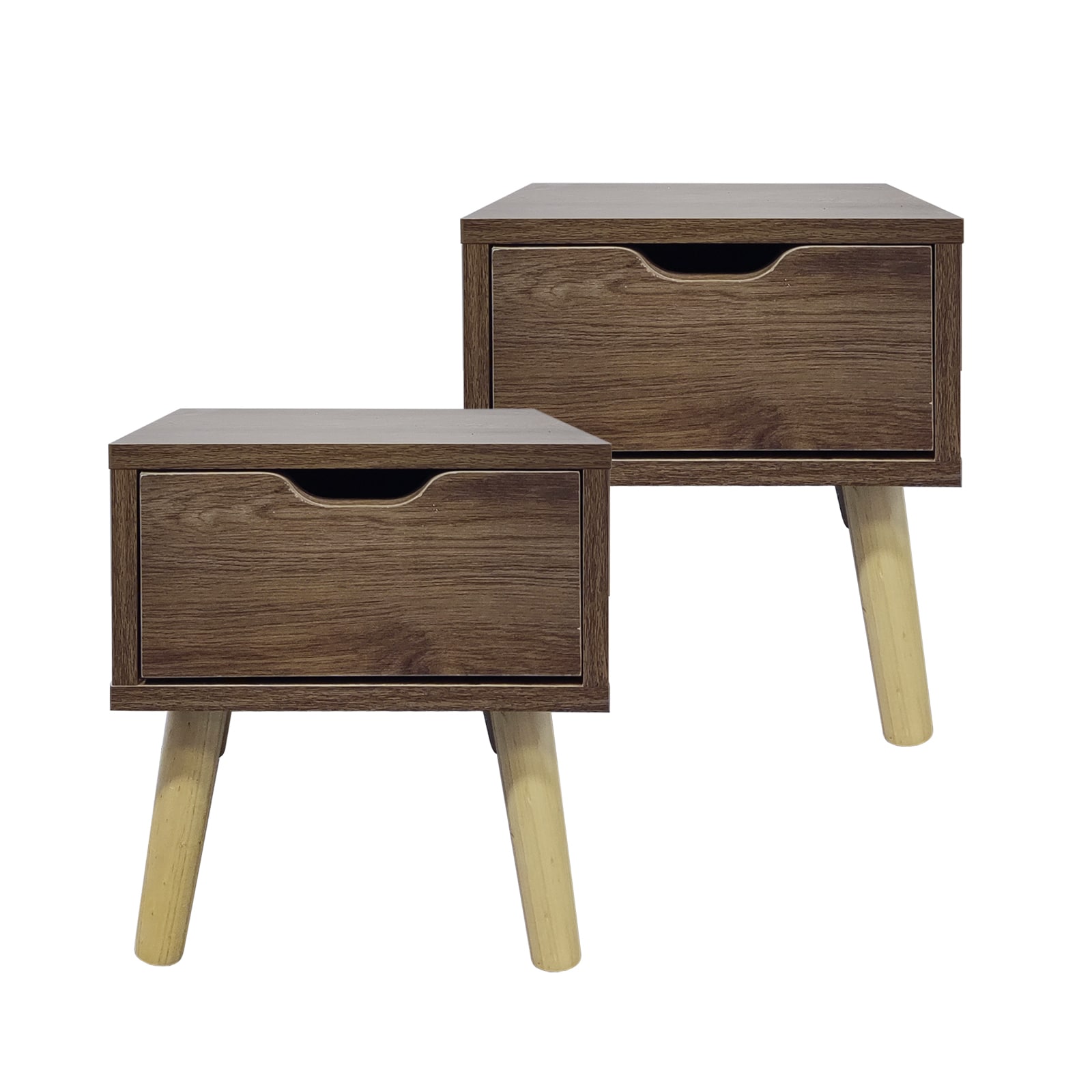 HTI-Living Nachttisch 1 Schublade 2er-Set Thekla Eiche - Bild 1