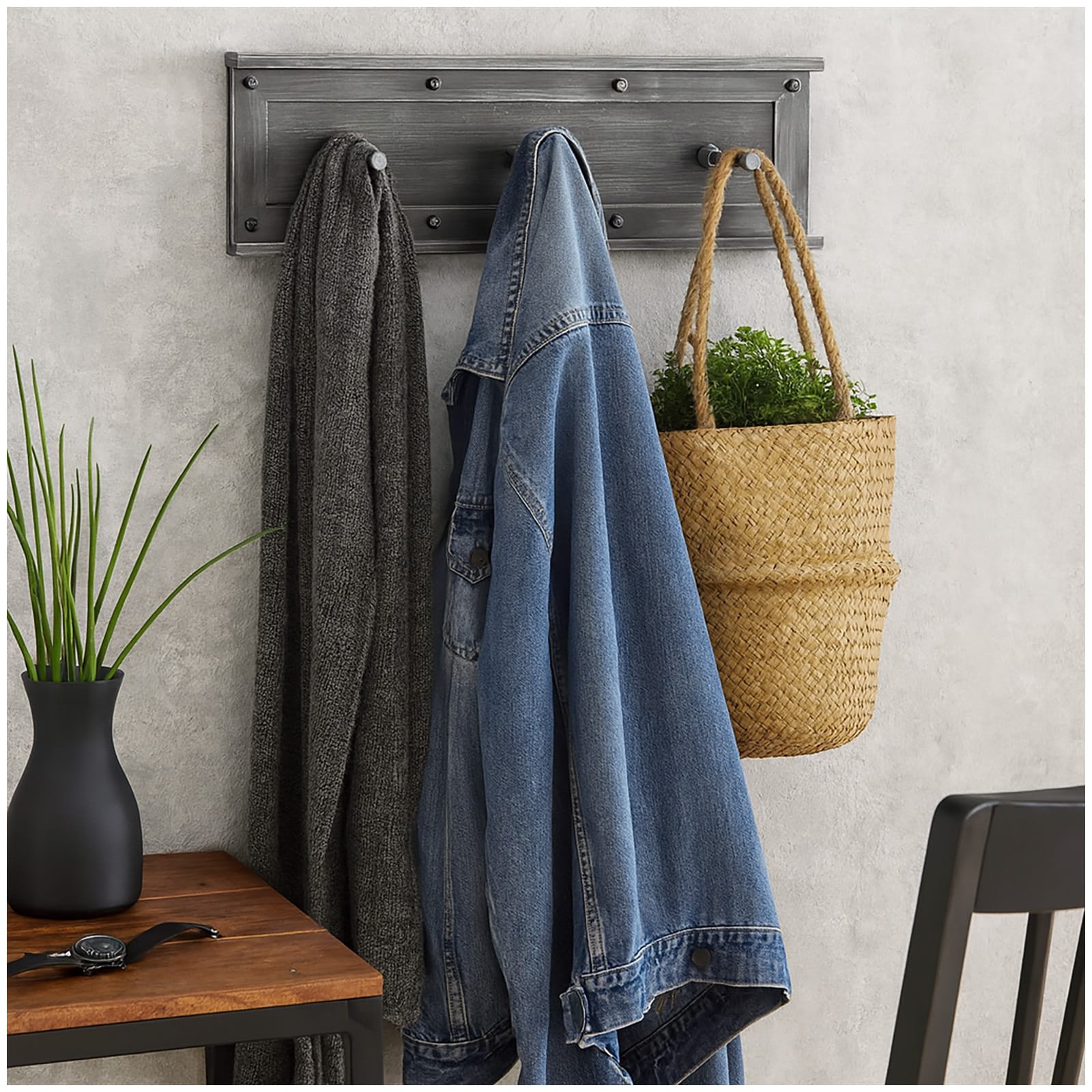 HTI-Living Garderobenleiste Industriestyle Kleiderhaken - Bild 1