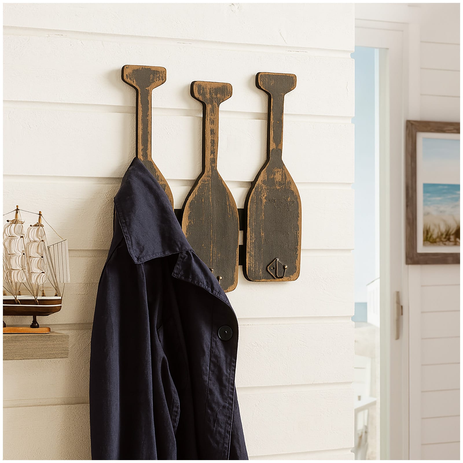 HTI-Living Kleiderhaken Paddel Vintage - Bild 1