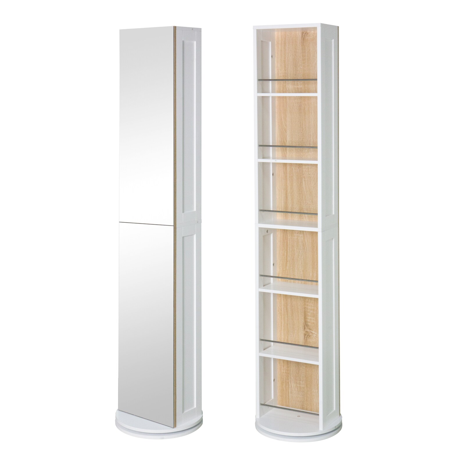 HTI-Living Standspiegel mit Regal und Drehfunktion