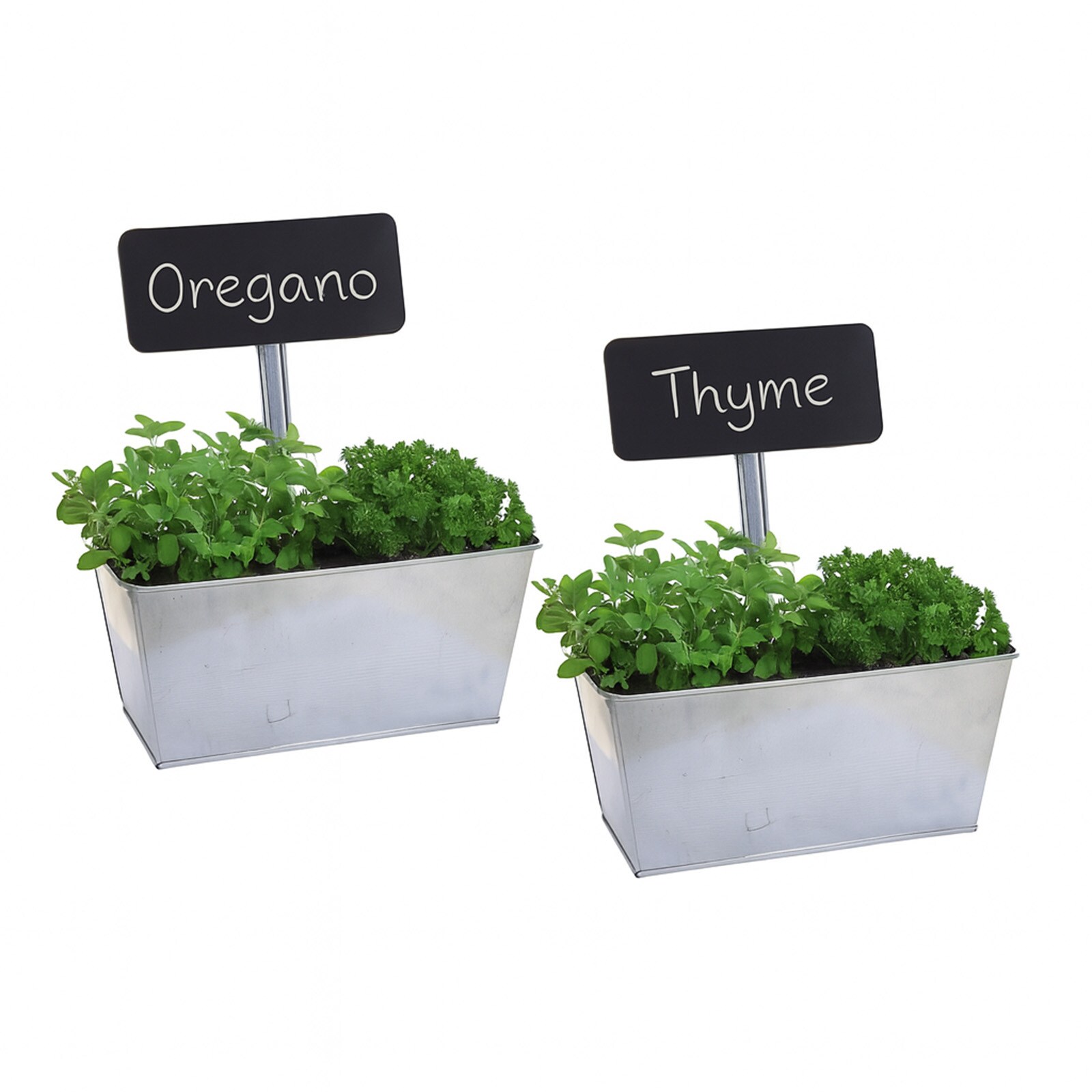 HTI-Living Blumenkasten 2er Set mit Beschriftungsfeld - Bild 1