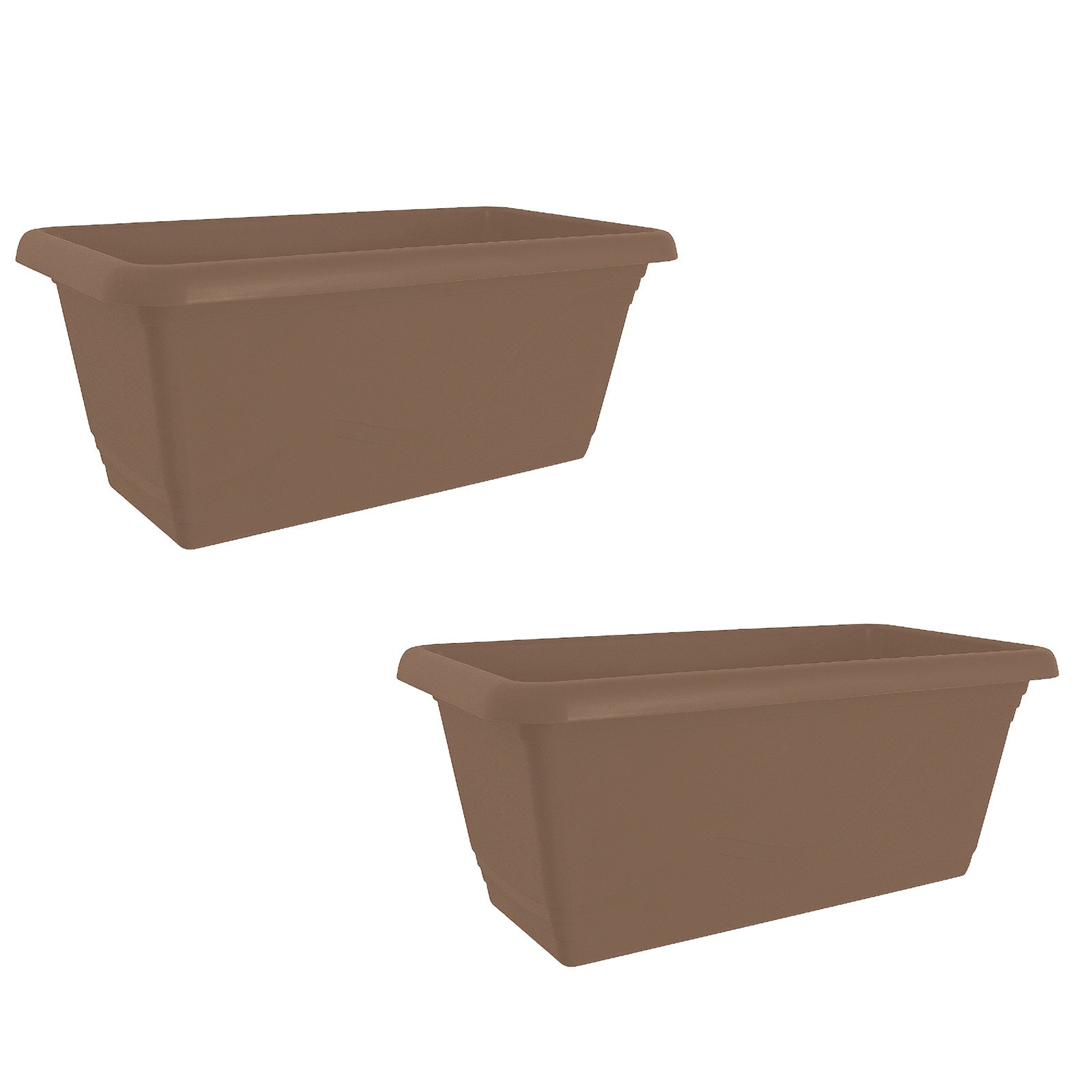 HTI-Living Blumenkasten mit Wasserspeicher 40 cm 2er Set Taupe - Bild 1