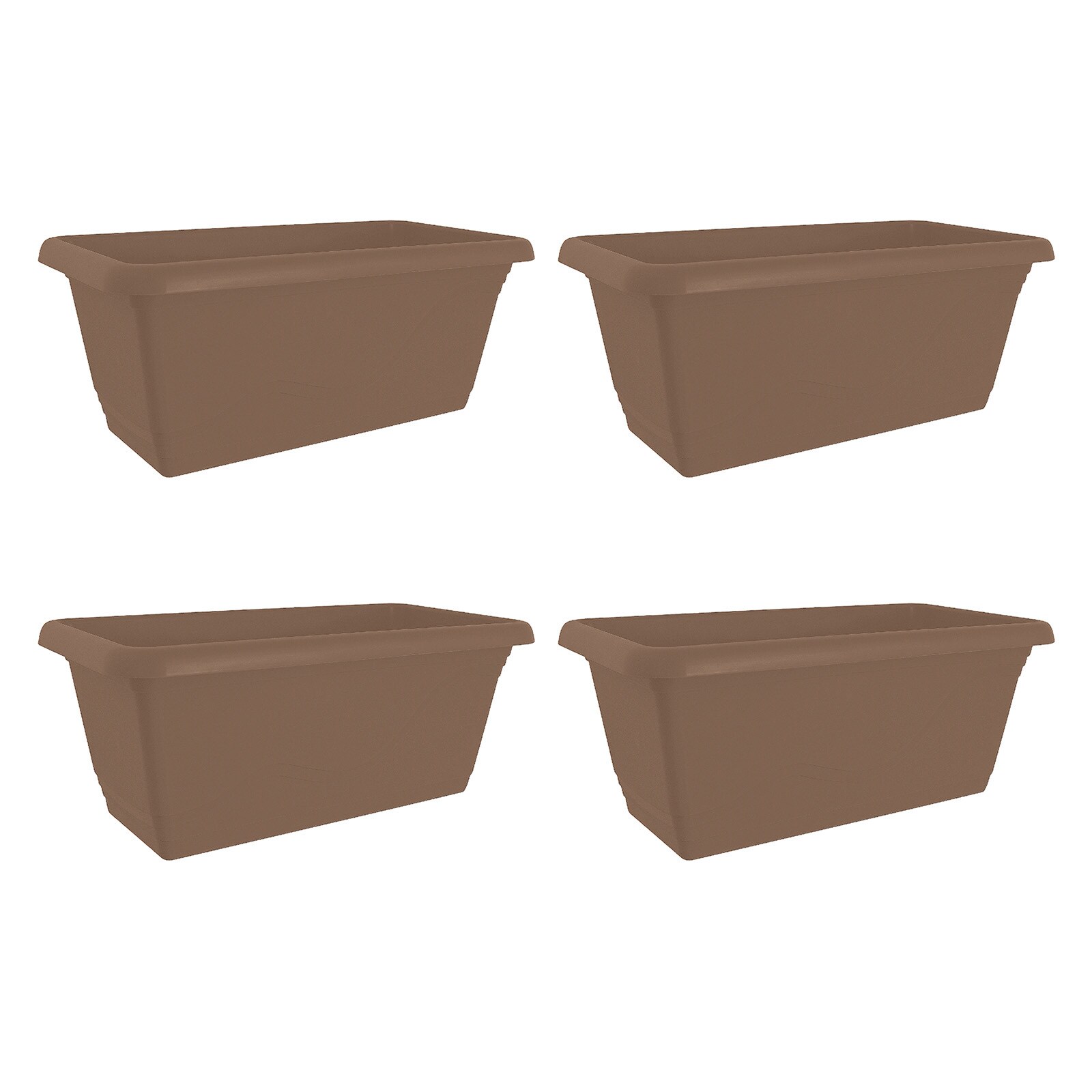 HTI-Living Blumenkasten mit Wasserspeicher 40 cm 4er Set Taupe - Bild 1