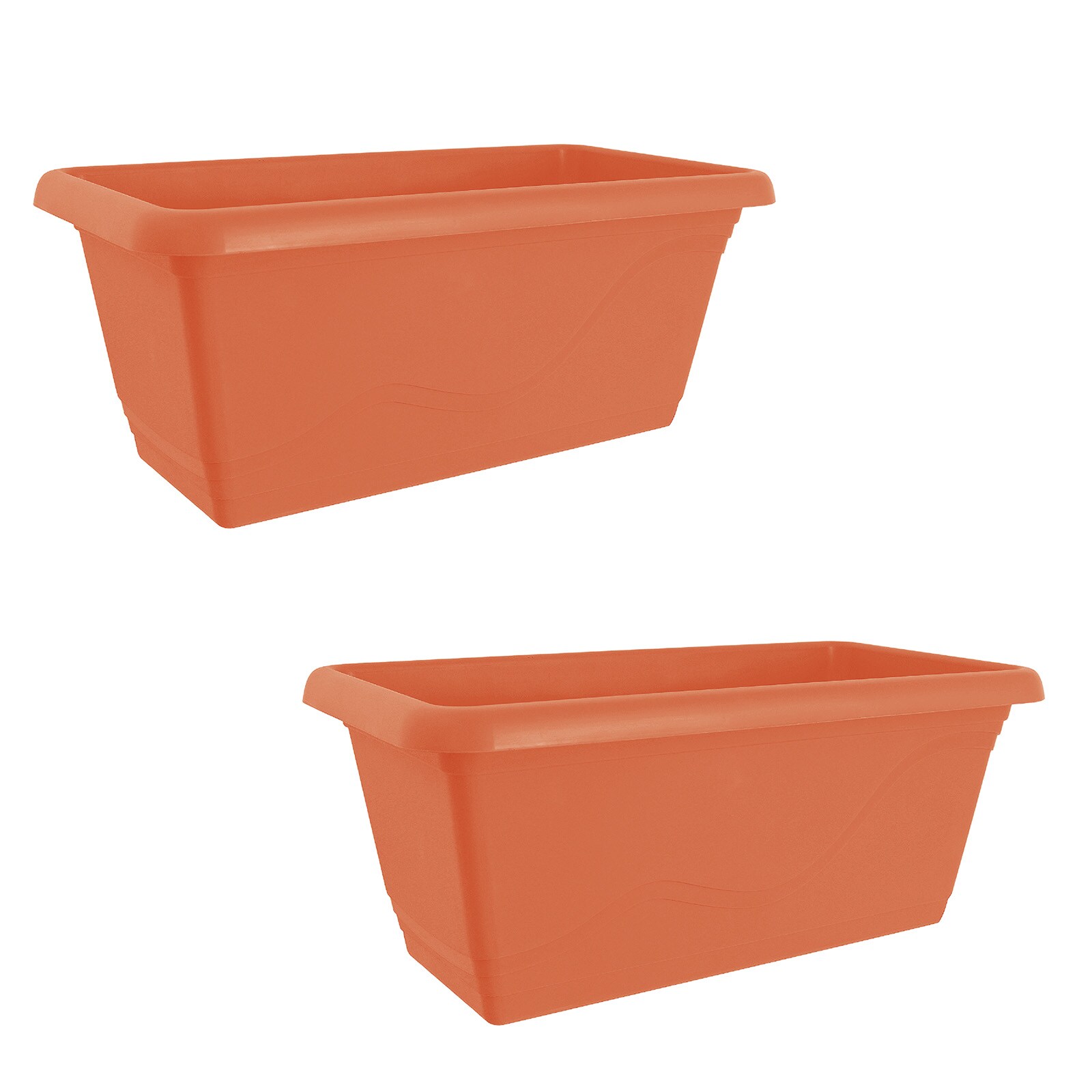 HTI-Living Blumenkasten mit Wasserspeicher 40 cm 2er Set Terracotta - Bild 1