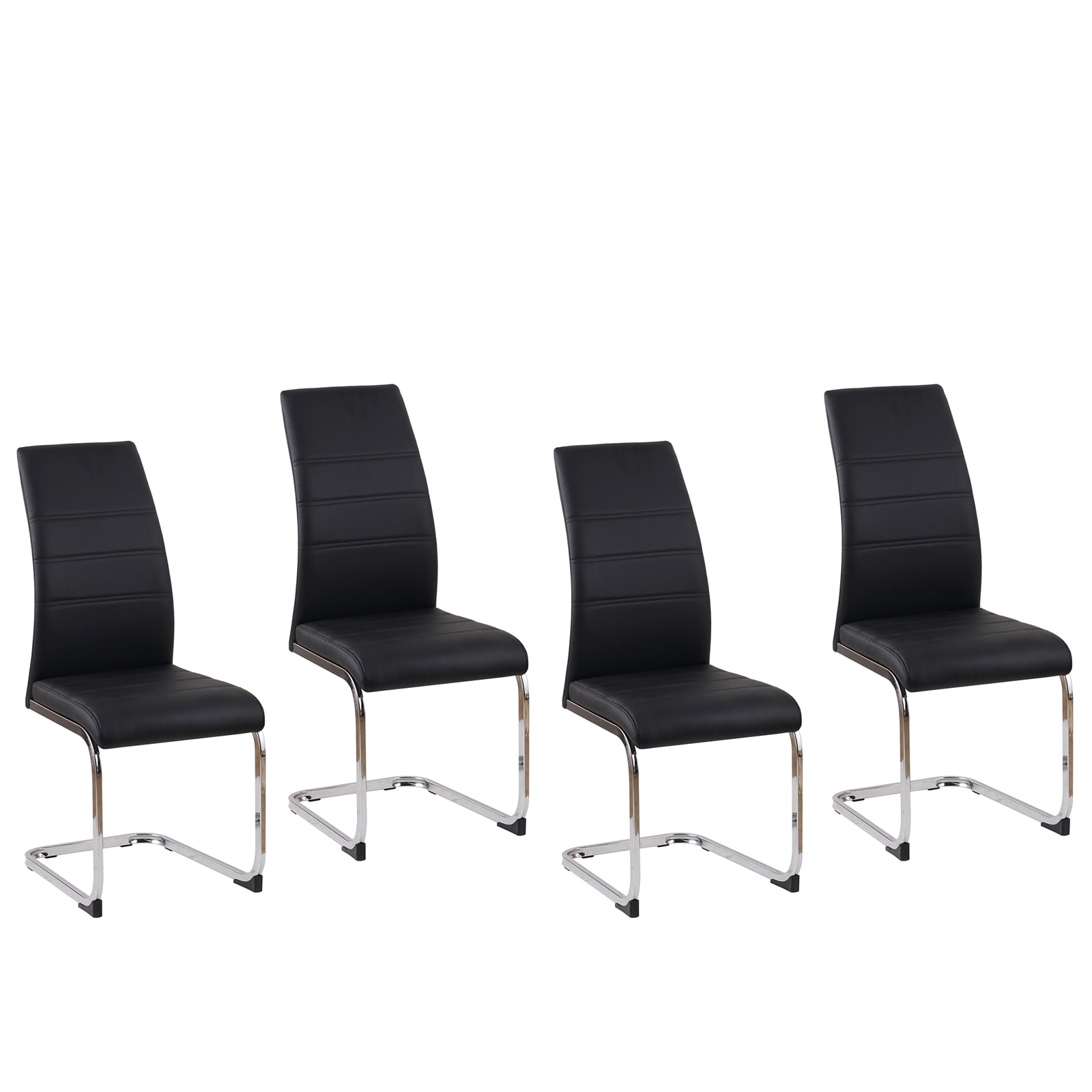 HTI-Living Esszimmerstuhl SallyC Kunstleder 4er-Set Schwarz - Bild 1
