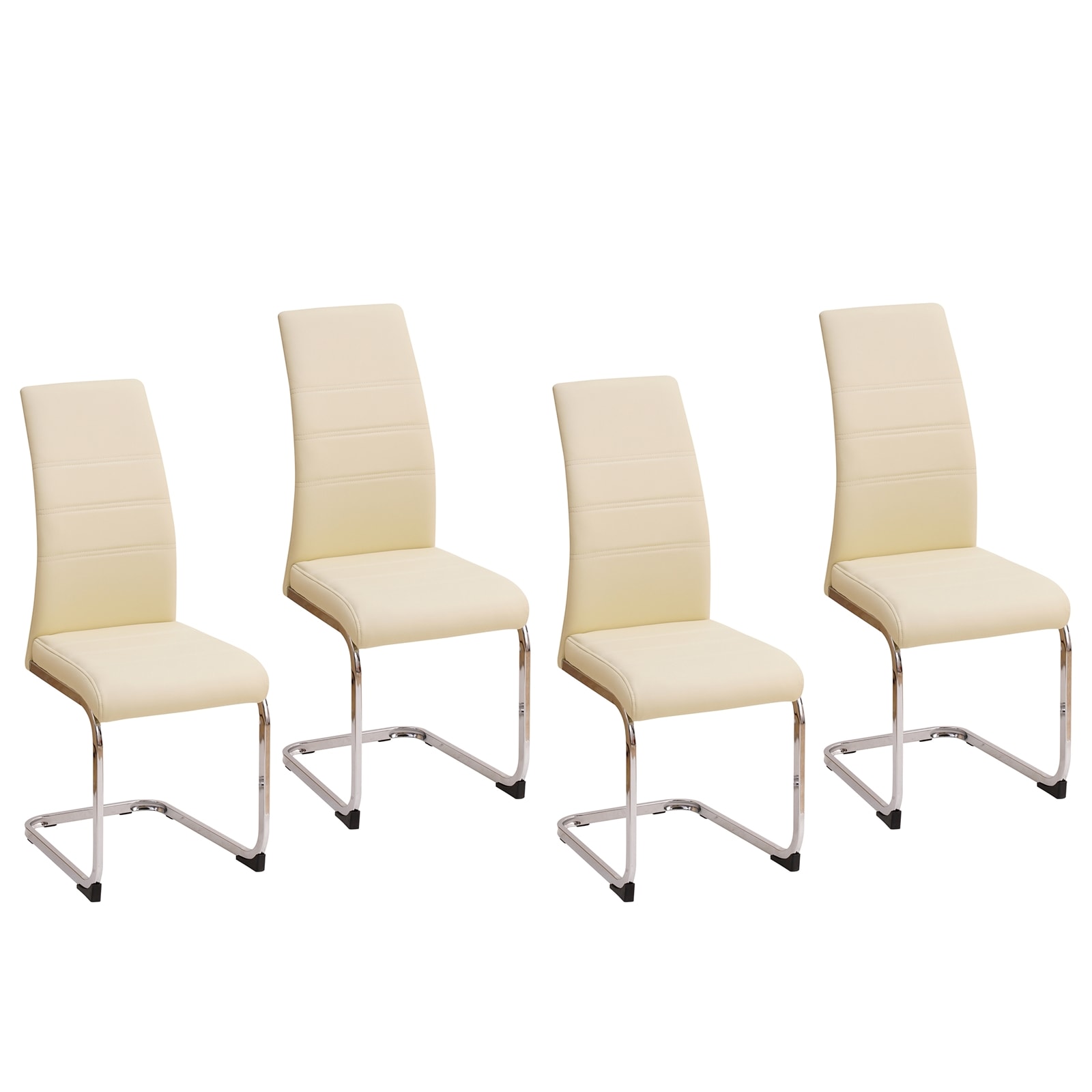 HTI-Living Esszimmerstuhl SallyC Kunstleder 4er-Set Beige - Bild 1